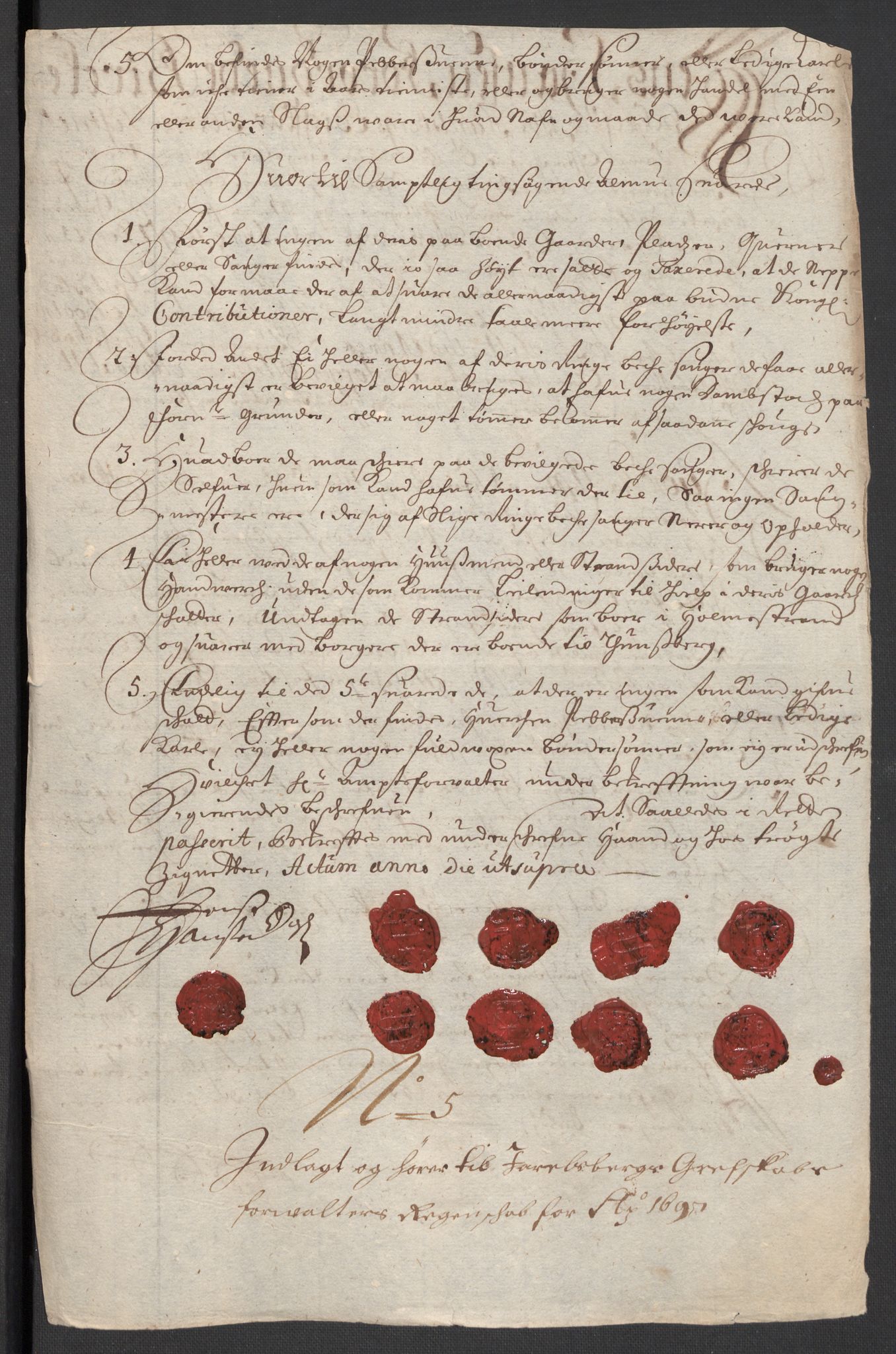 Rentekammeret inntil 1814, Reviderte regnskaper, Fogderegnskap, RA/EA-4092/R32/L1868: Fogderegnskap Jarlsberg grevskap, 1697-1699, s. 51