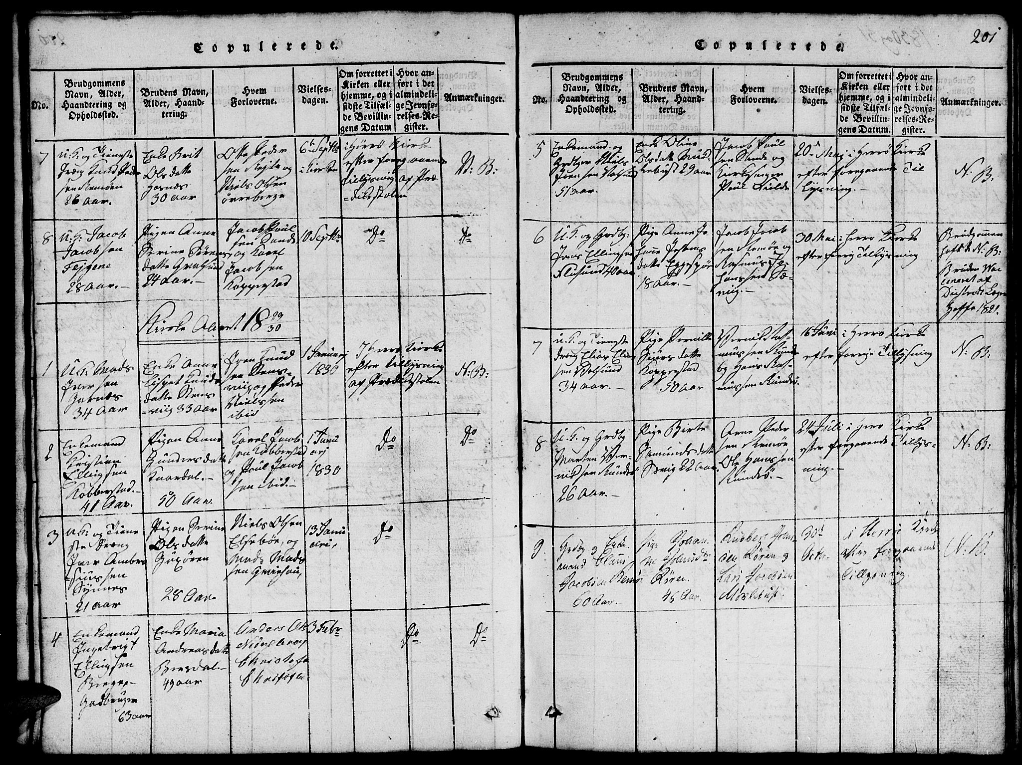 Ministerialprotokoller, klokkerbøker og fødselsregistre - Møre og Romsdal, SAT/A-1454/507/L0078: Klokkerbok nr. 507C01, 1816-1840, s. 201