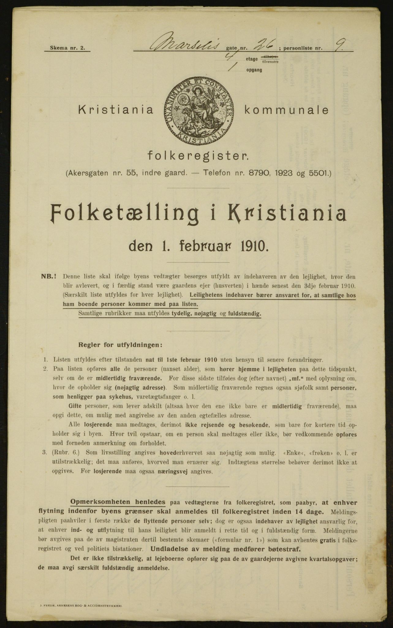 OBA, Kommunal folketelling 1.2.1910 for Kristiania, 1910, s. 62332