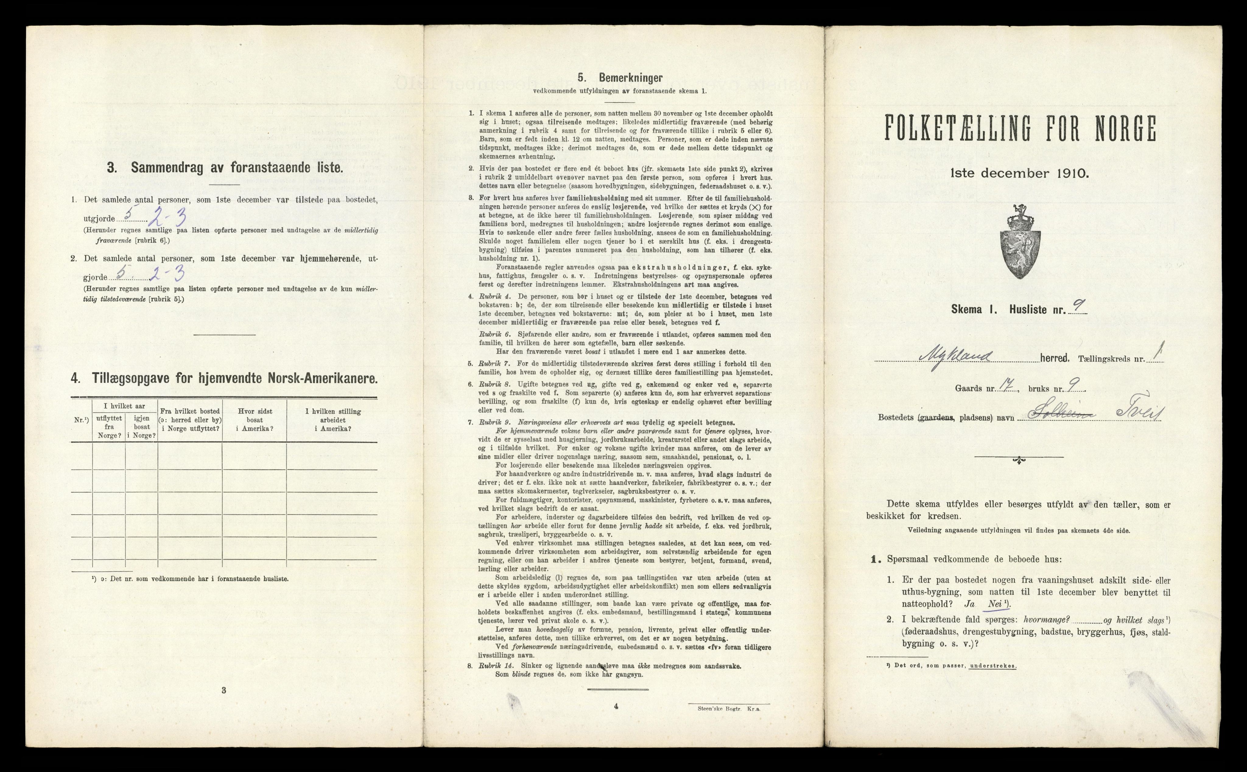 RA, Folketelling 1910 for 0932 Mykland herred, 1910, s. 33