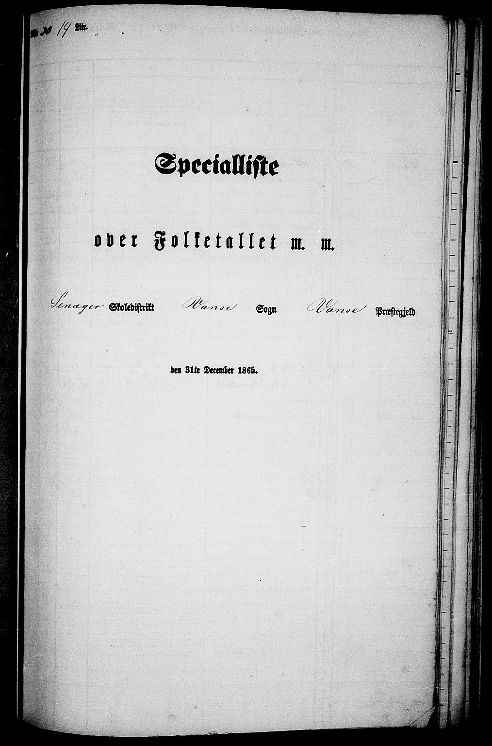 RA, Folketelling 1865 for 1041L Vanse prestegjeld, Vanse sokn og Farsund landsokn, 1865, s. 159