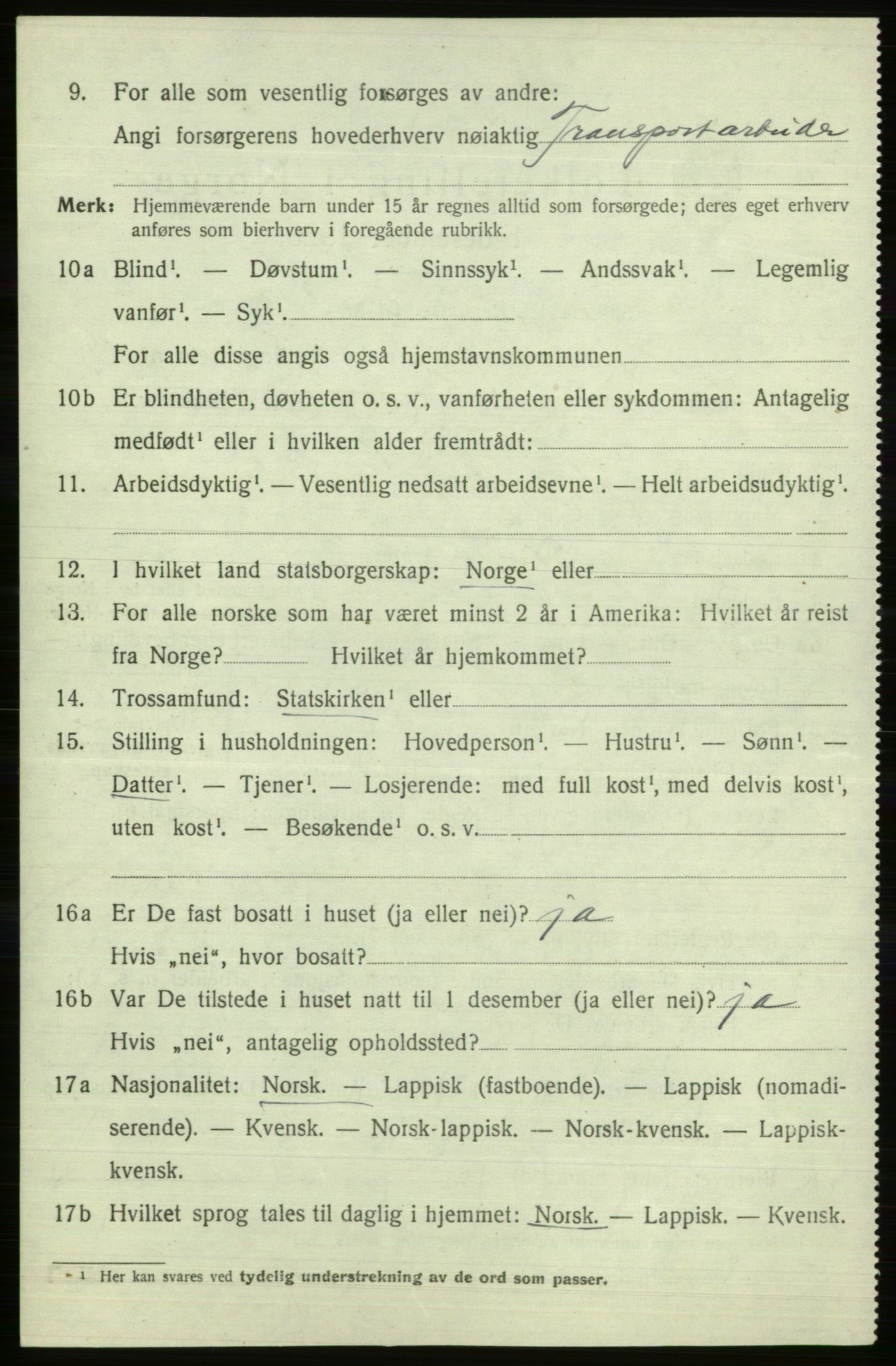 SATØ, Folketelling 1920 for 2019 Kjelvik herred, 1920, s. 5310