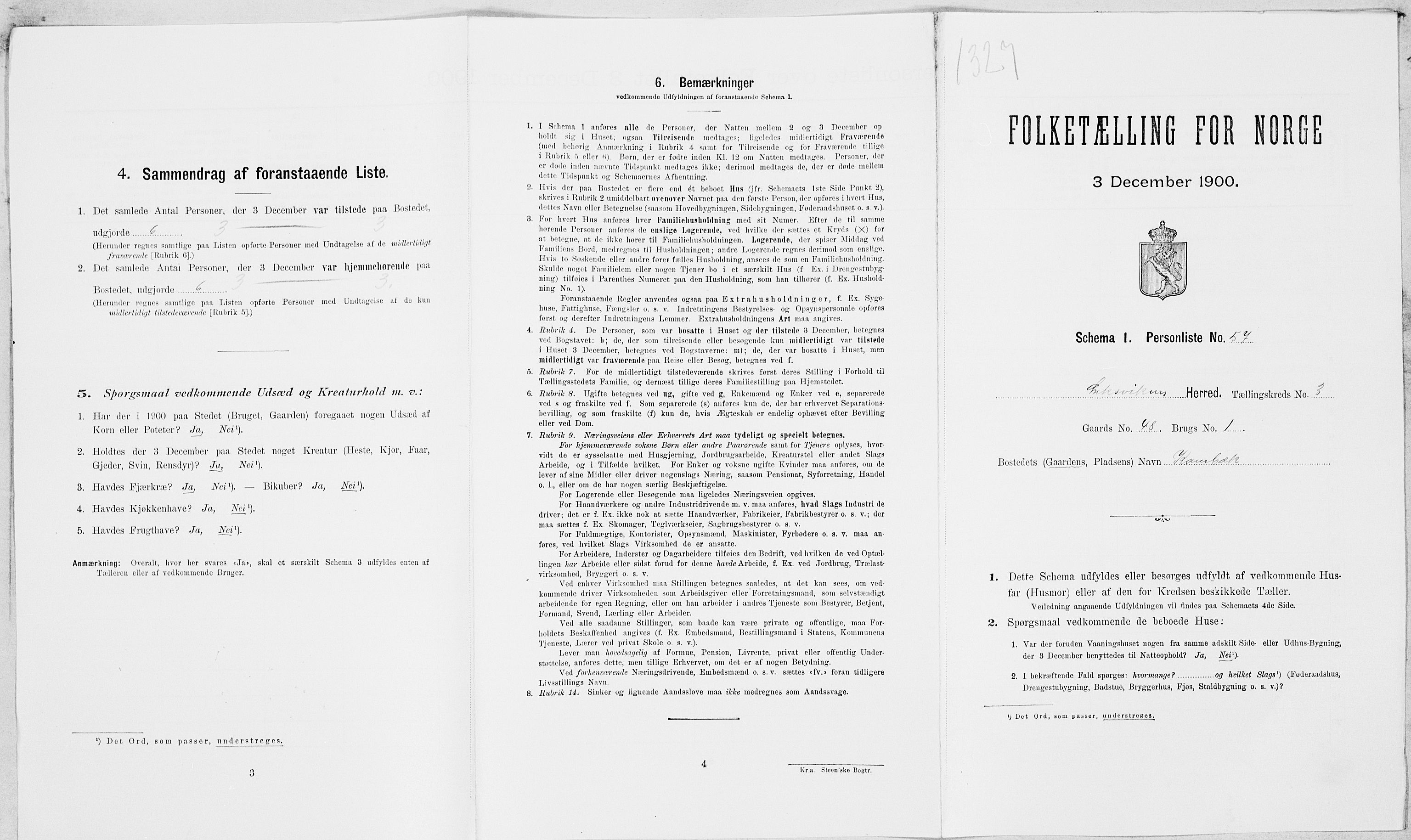 SAT, Folketelling 1900 for 1718 Leksvik herred, 1900, s. 450