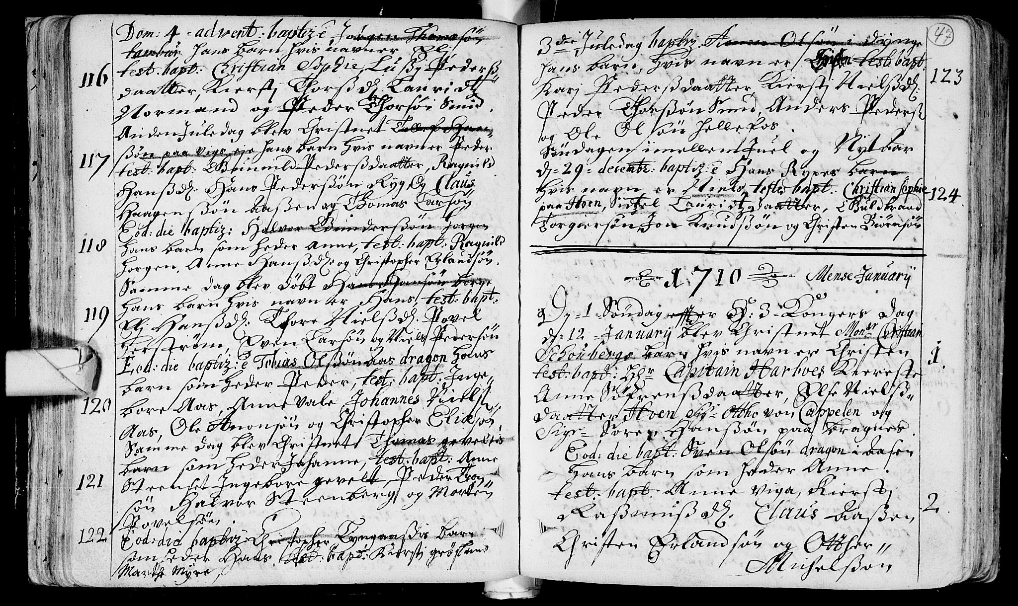Eiker kirkebøker, SAKO/A-4/F/Fa/L0002: Ministerialbok nr. I 2, 1705-1724, s. 47