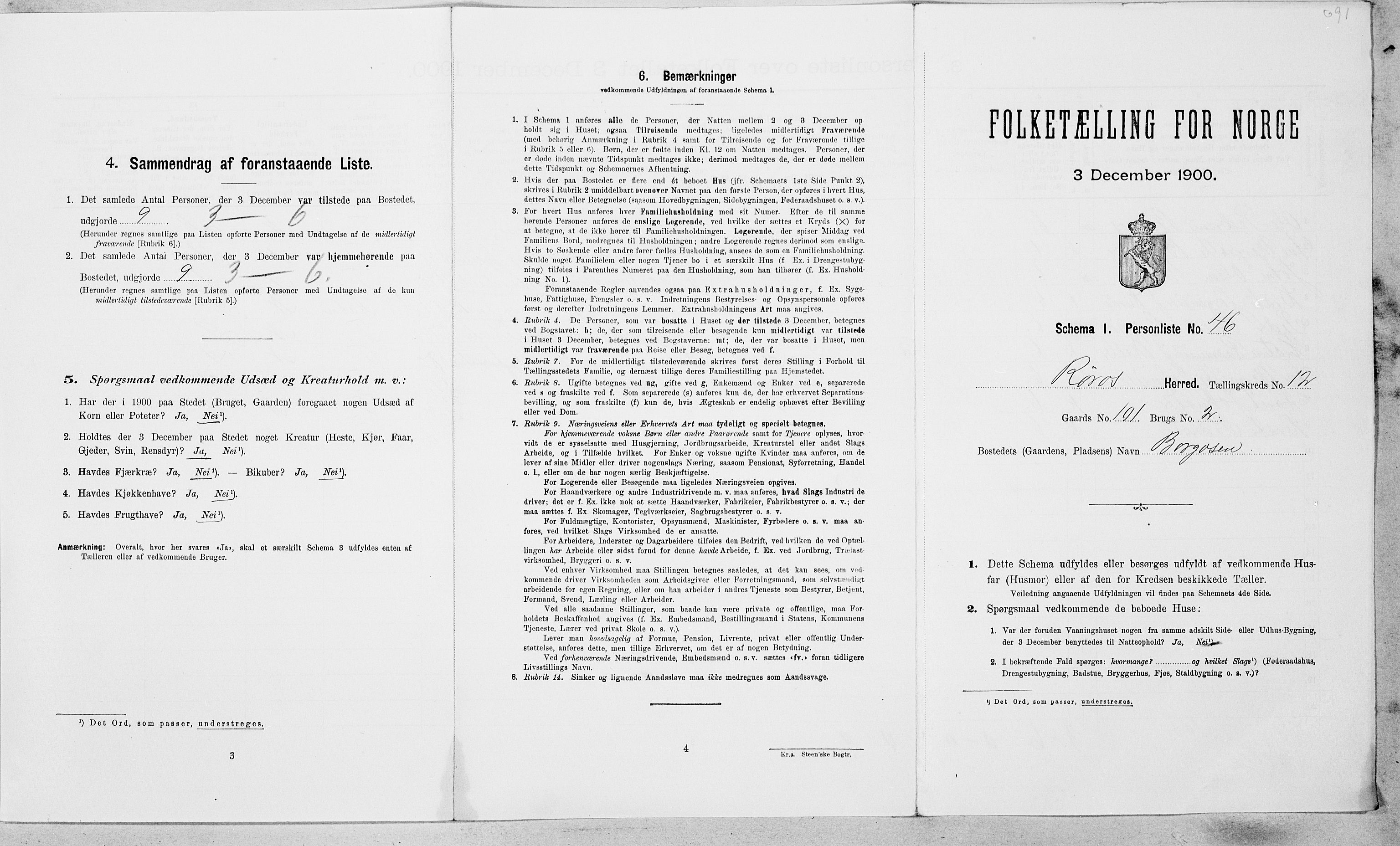 SAT, Folketelling 1900 for 1640 Røros herred, 1900, s. 1378