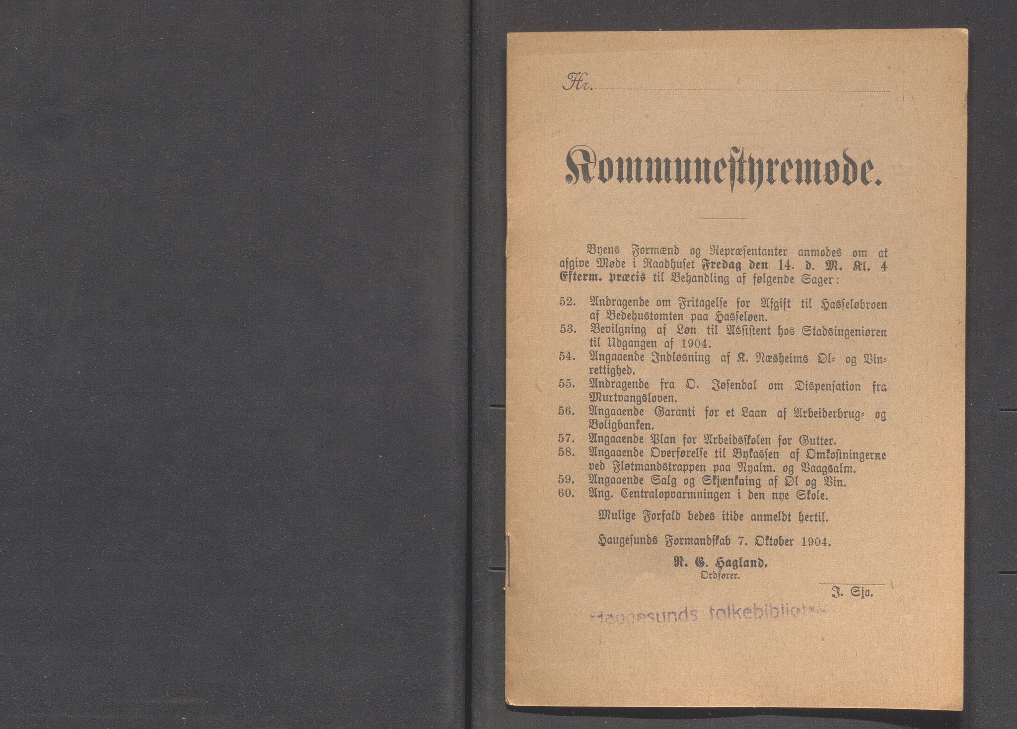 Haugesund kommune - Formannskapet og Bystyret, IKAR/A-740/A/Abb/L0001: Bystyreforhandlinger, 1889-1907, s. 521