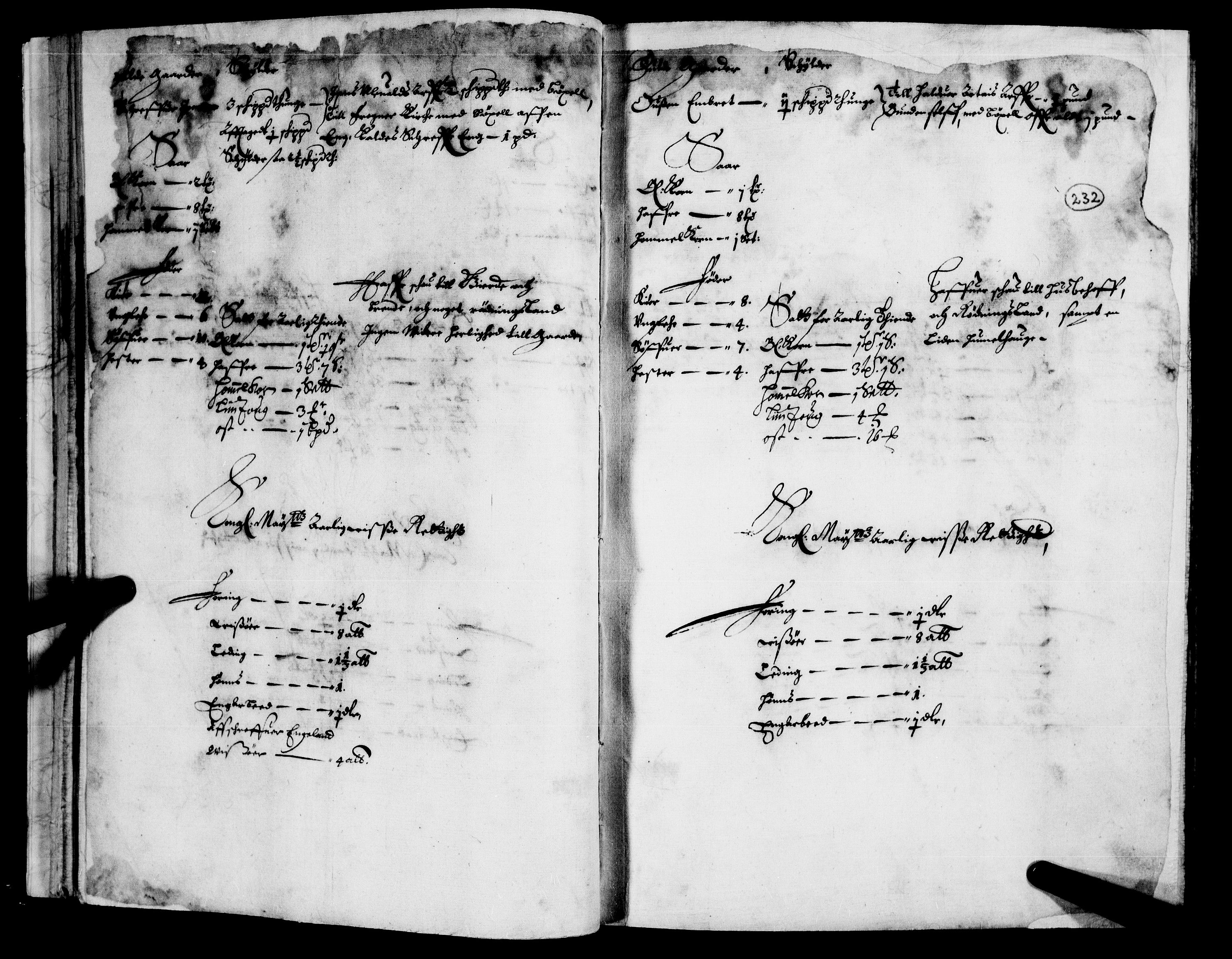 Rentekammeret inntil 1814, Realistisk ordnet avdeling, AV/RA-EA-4070/N/Nb/Nba/L0008: Nedre Romerike fogderi, 2. del, 1666, s. 231b-232a