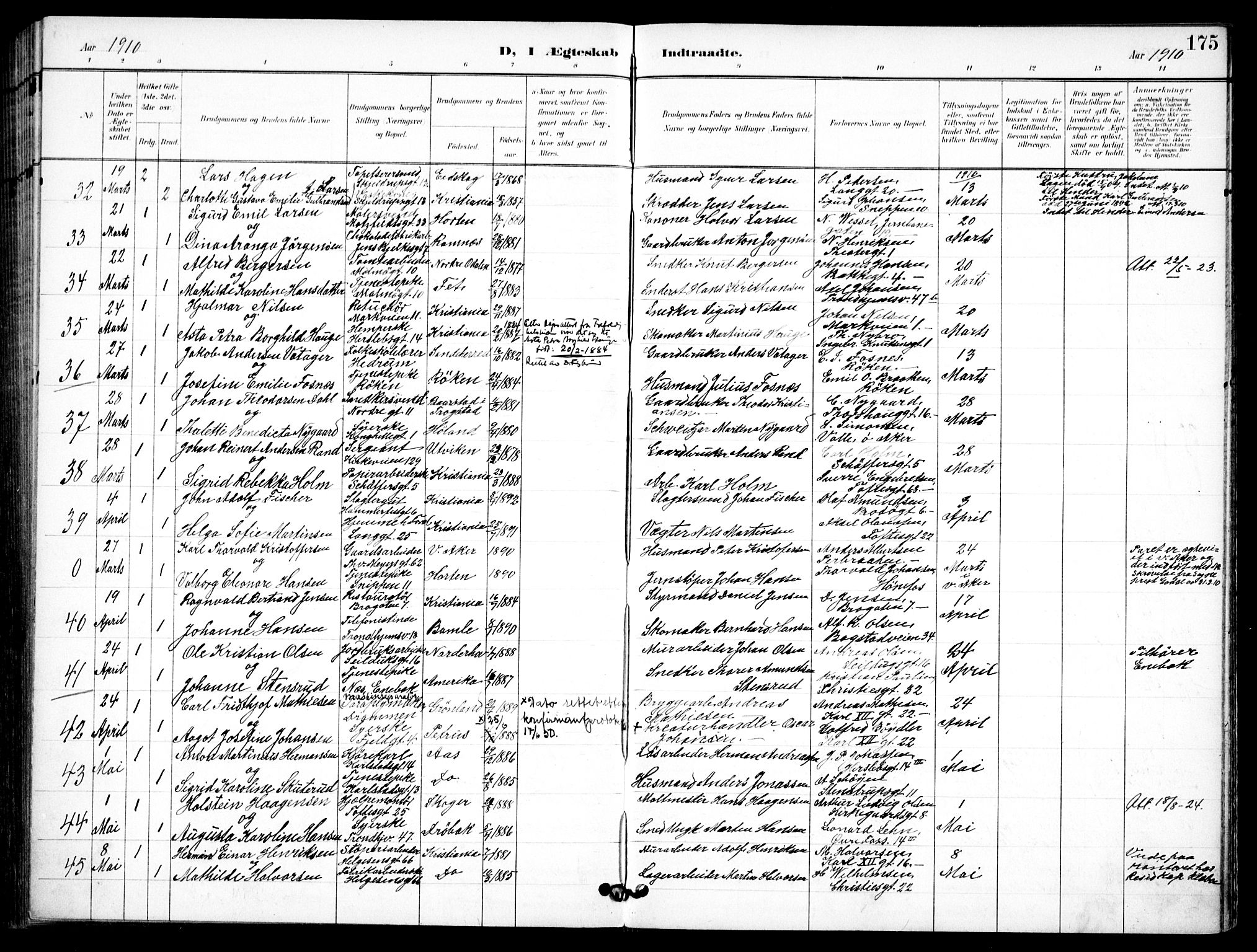 Petrus prestekontor Kirkebøker, AV/SAO-A-10872/F/Fa/L0009: Ministerialbok nr. 9, 1897-1911, s. 175
