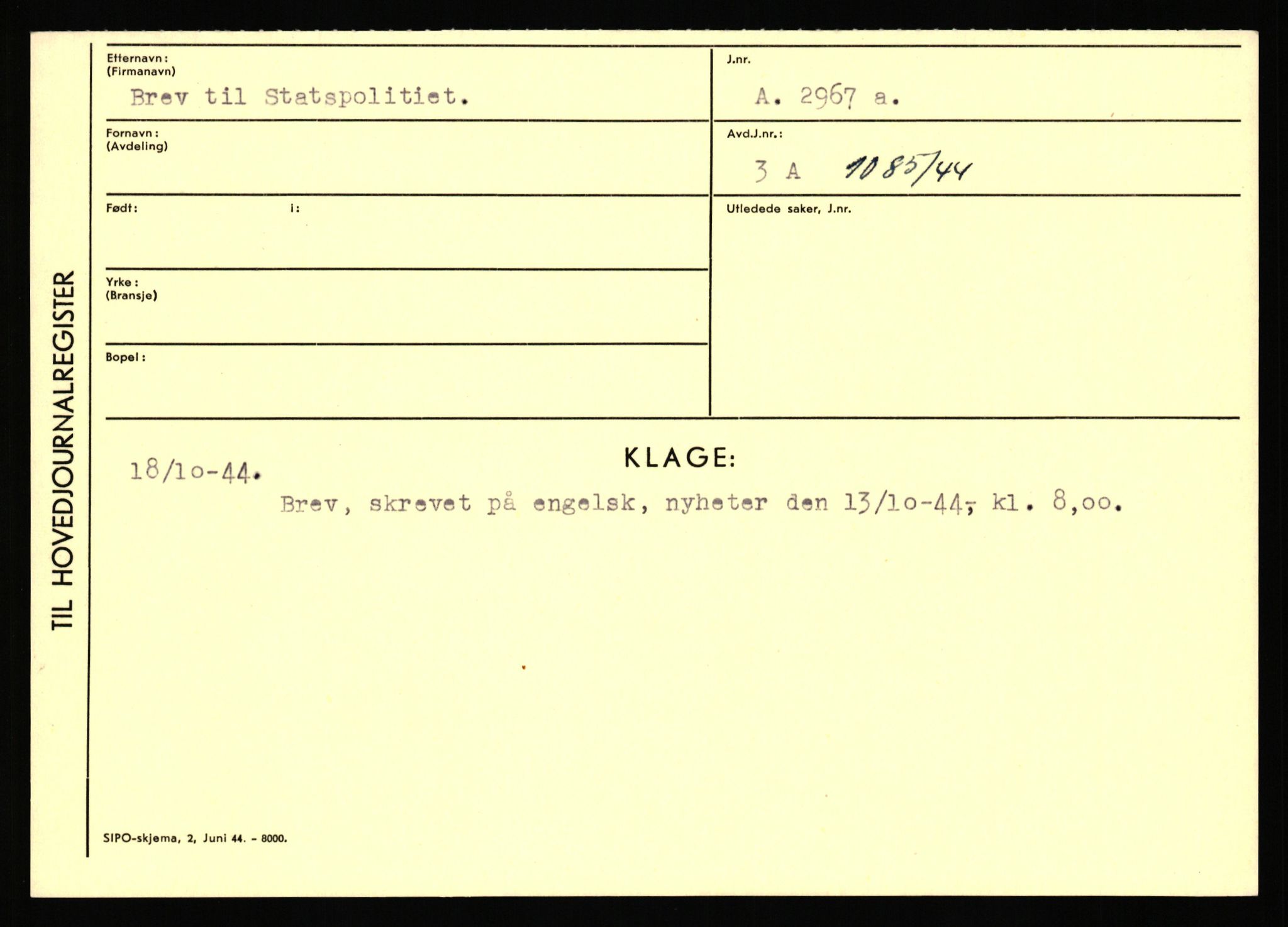 Statspolitiet - Hovedkontoret / Osloavdelingen, AV/RA-S-1329/C/Ca/L0003: Brechan - Eichinger	, 1943-1945, s. 384