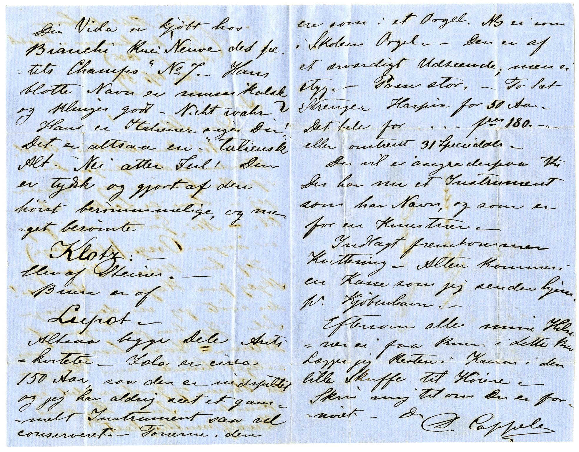 Diderik Maria Aalls brevsamling, NF/Ark-1023/F/L0002: D.M. Aalls brevsamling. B - C, 1799-1889, s. 263