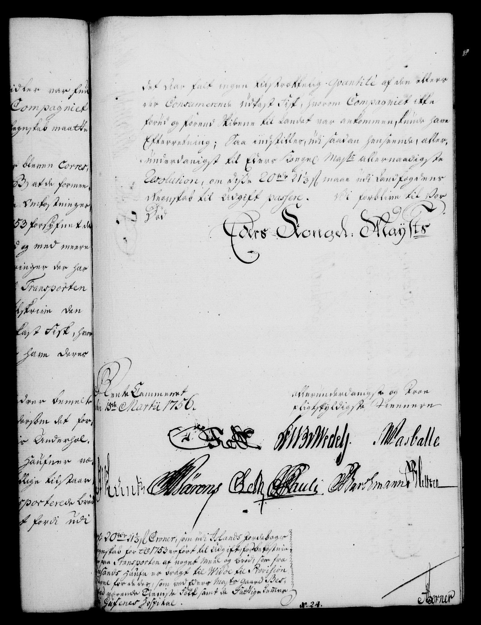 Rentekammeret, Kammerkanselliet, RA/EA-3111/G/Gf/Gfa/L0038: Norsk relasjons- og resolusjonsprotokoll (merket RK 52.38), 1756, s. 177