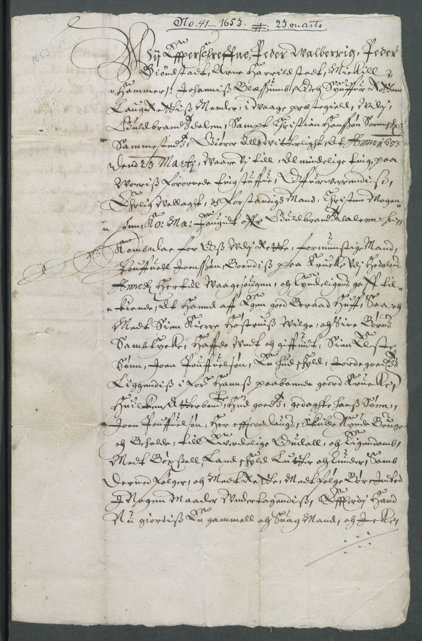 Riksarkivets diplomsamling, RA/EA-5965/F02/L0165: Dokumenter, 1652-1653, s. 139