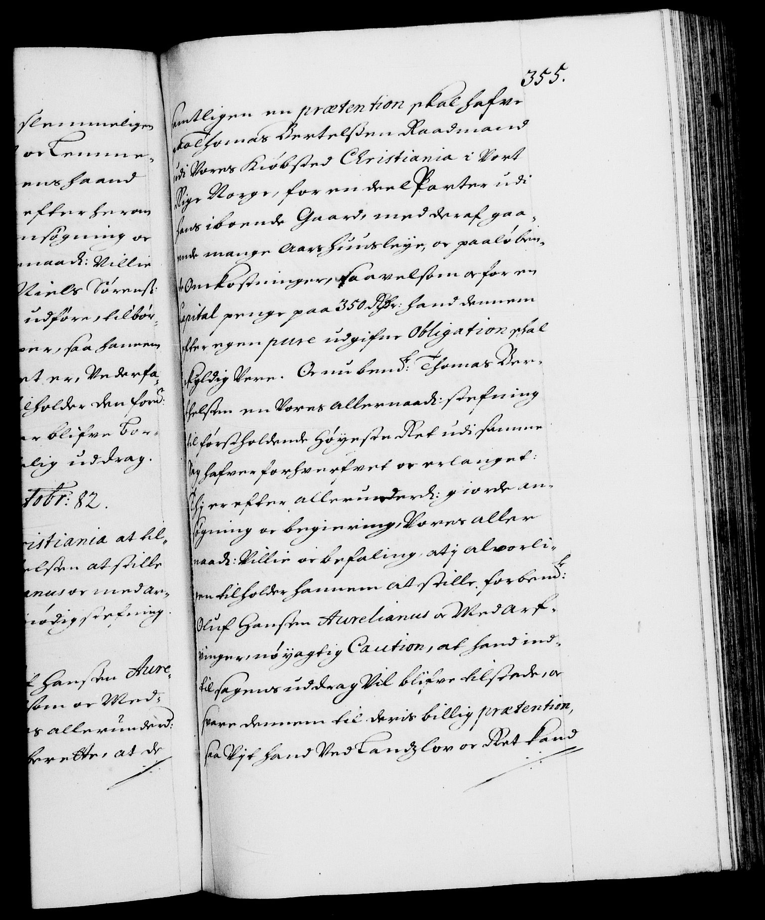 Danske Kanselli 1572-1799, RA/EA-3023/F/Fc/Fca/Fcab/L0012: Norske tegnelser (mikrofilm), 1670-1683, s. 355a