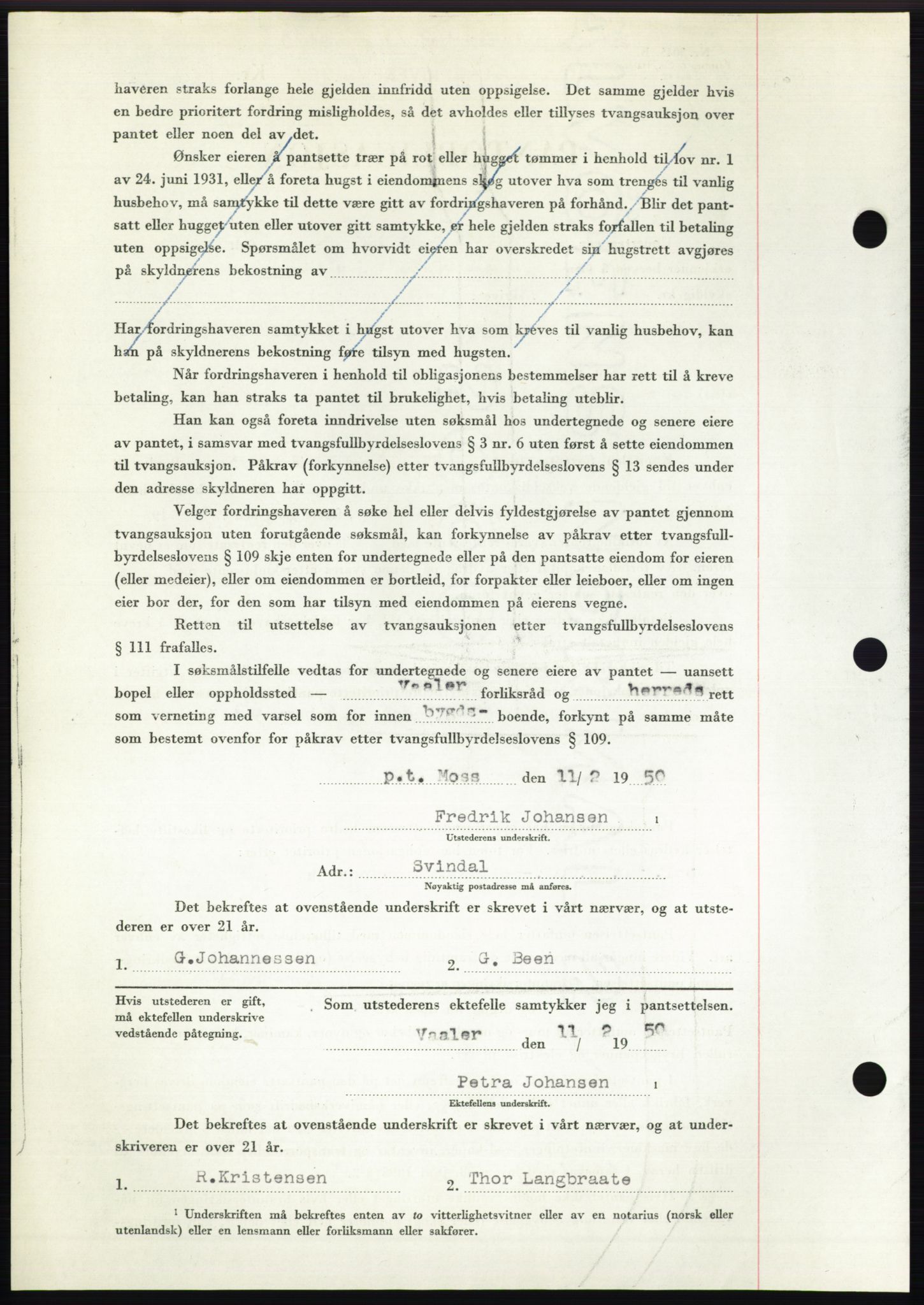 Moss sorenskriveri, SAO/A-10168: Pantebok nr. B23, 1949-1950, Dagboknr: 501/1950