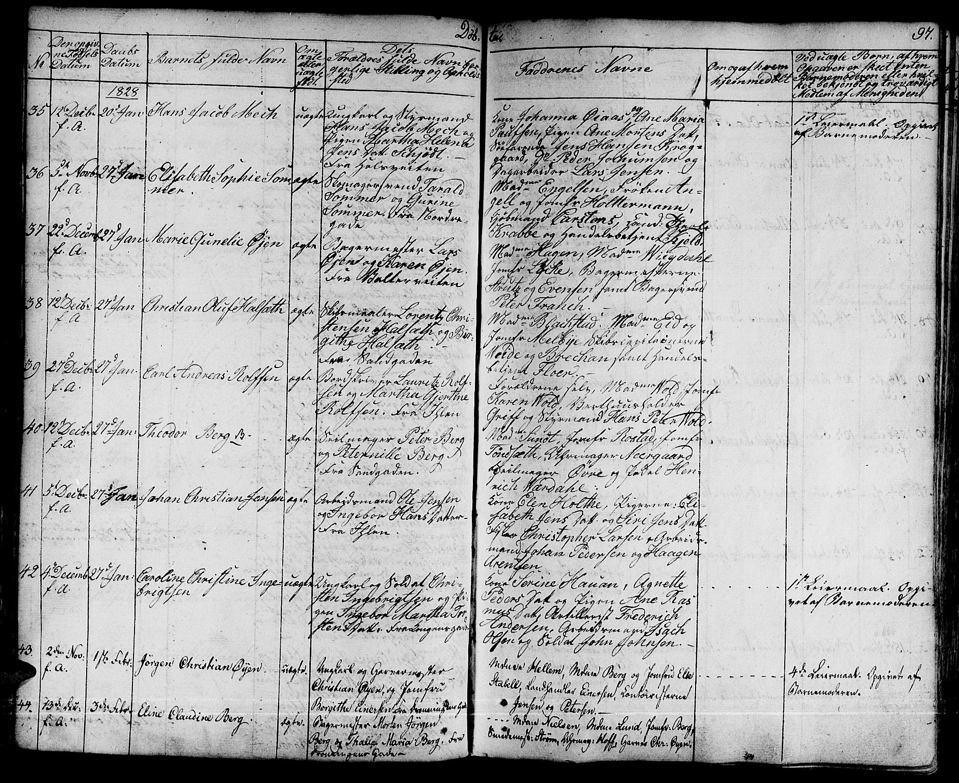 Ministerialprotokoller, klokkerbøker og fødselsregistre - Sør-Trøndelag, SAT/A-1456/601/L0045: Ministerialbok nr. 601A13, 1821-1831, s. 97