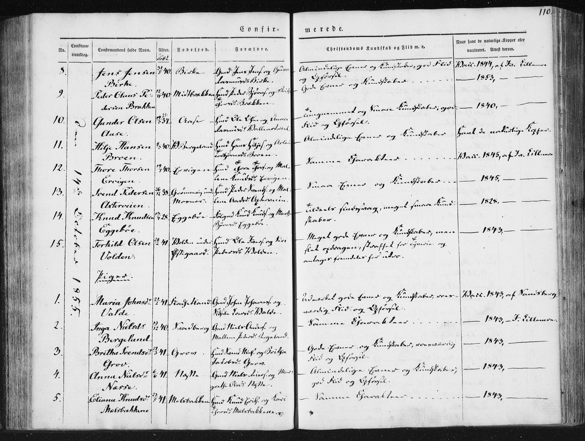 Hjelmeland sokneprestkontor, AV/SAST-A-101843/01/IV/L0008: Ministerialbok nr. A 8, 1842-1861, s. 110