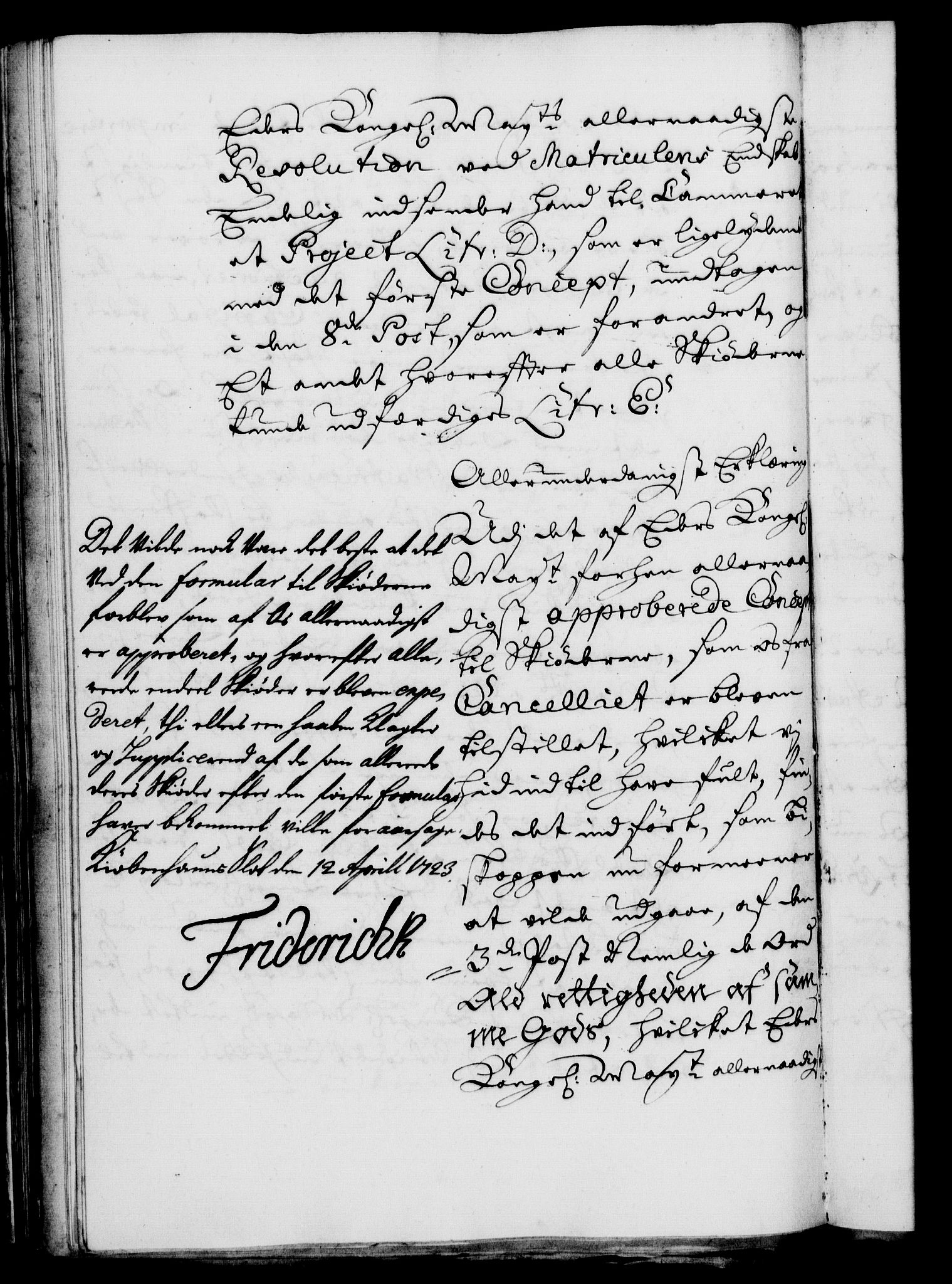 Rentekammeret, Kammerkanselliet, RA/EA-3111/G/Gf/Gfa/L0006: Norsk relasjons- og resolusjonsprotokoll (merket RK 52.6), 1723, s. 441