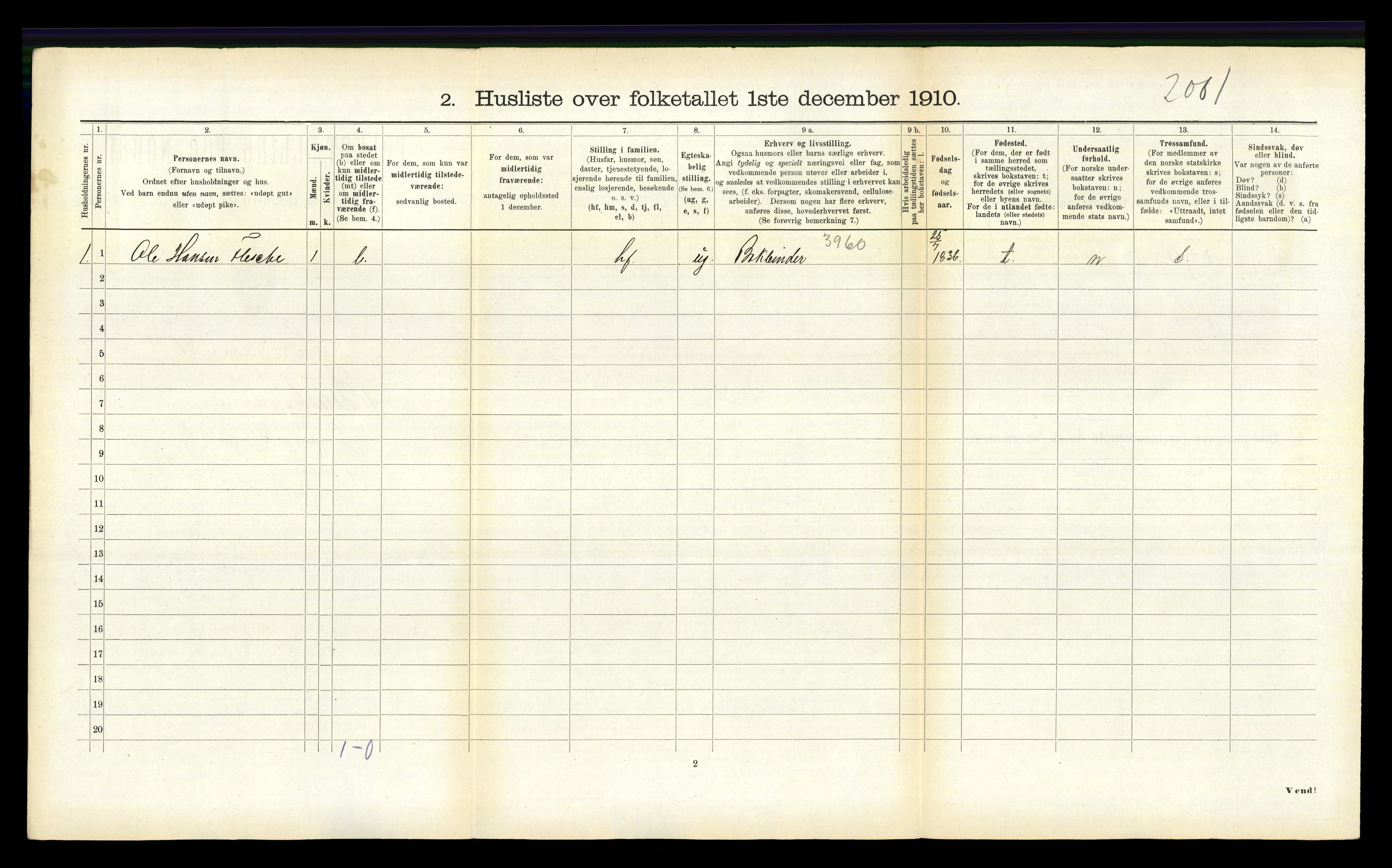 RA, Folketelling 1910 for 1418 Balestrand herred, 1910, s. 305