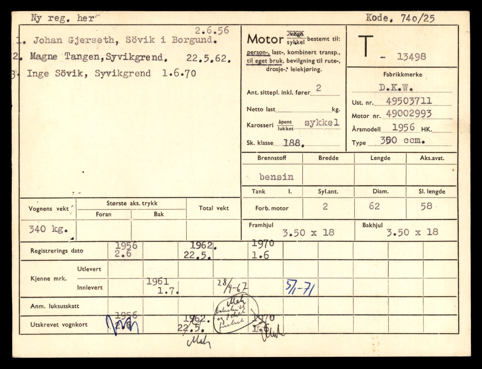 Møre og Romsdal vegkontor - Ålesund trafikkstasjon, AV/SAT-A-4099/F/Fe/L0039: Registreringskort for kjøretøy T 13361 - T 13530, 1927-1998, s. 2423