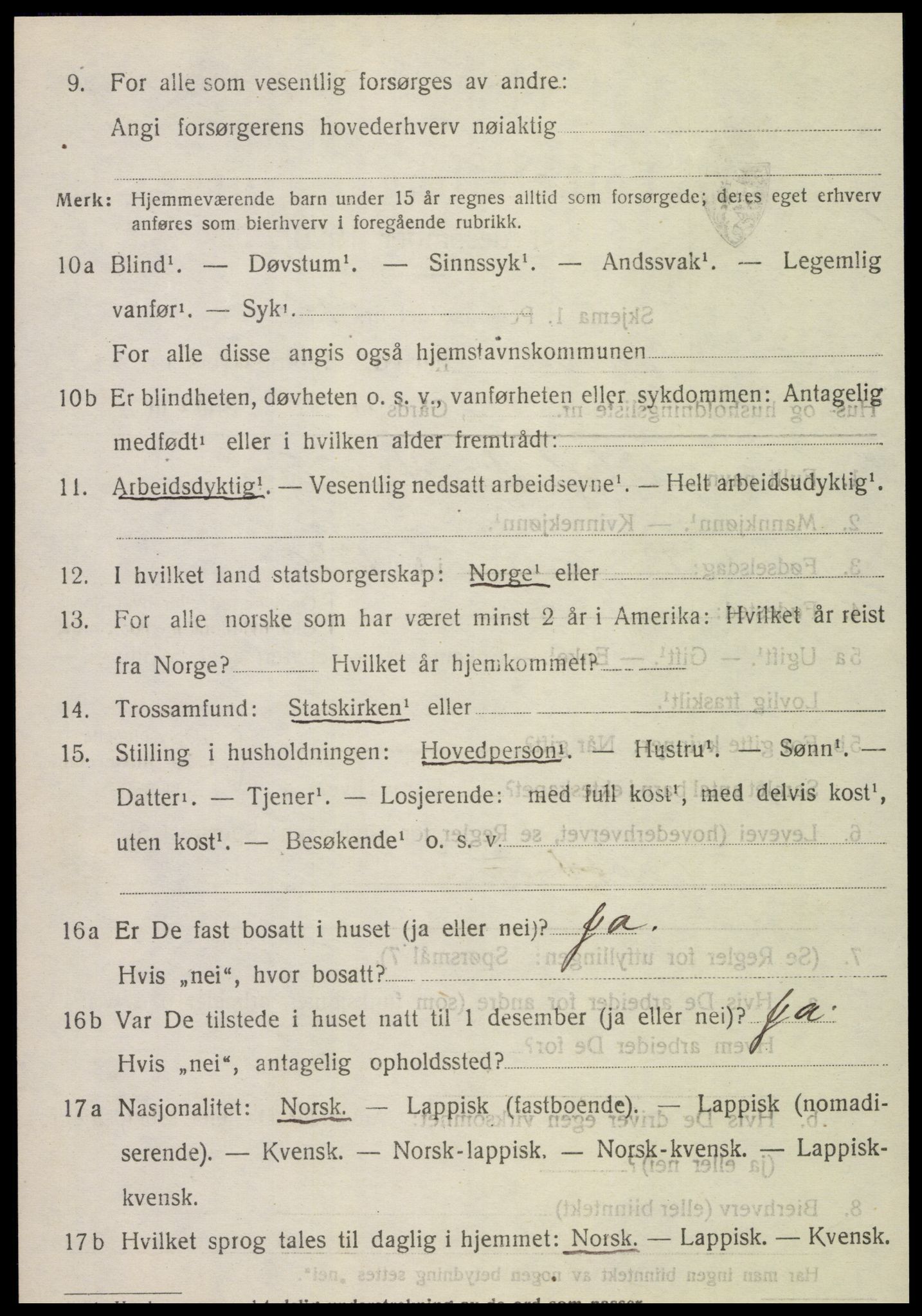 SAT, Folketelling 1920 for 1735 Kvam herred, 1920, s. 2530