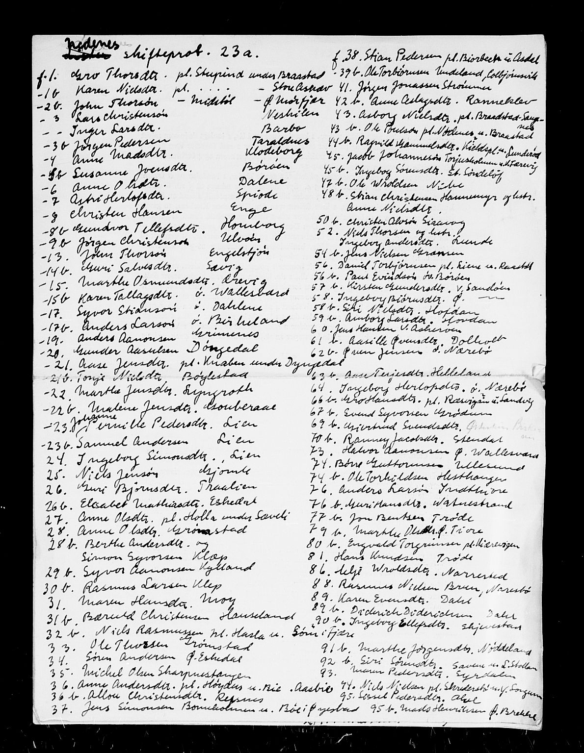 Nedenes sorenskriveri før 1824, AV/SAK-1221-0007/H/Hc/L0035: Skifteprotokoll med register nr 23a, 1772-1780
