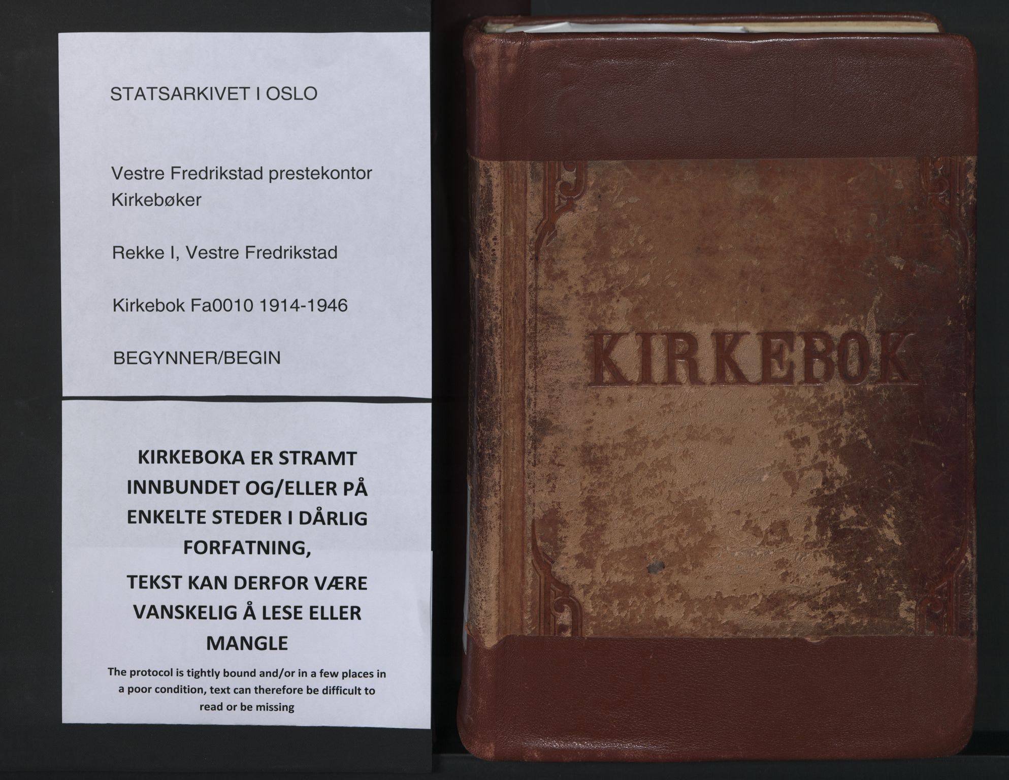 Fredrikstad domkirkes prestekontor Kirkebøker, SAO/A-10906/F/Fa/L0010: Ministerialbok nr. I 10, 1914-1946