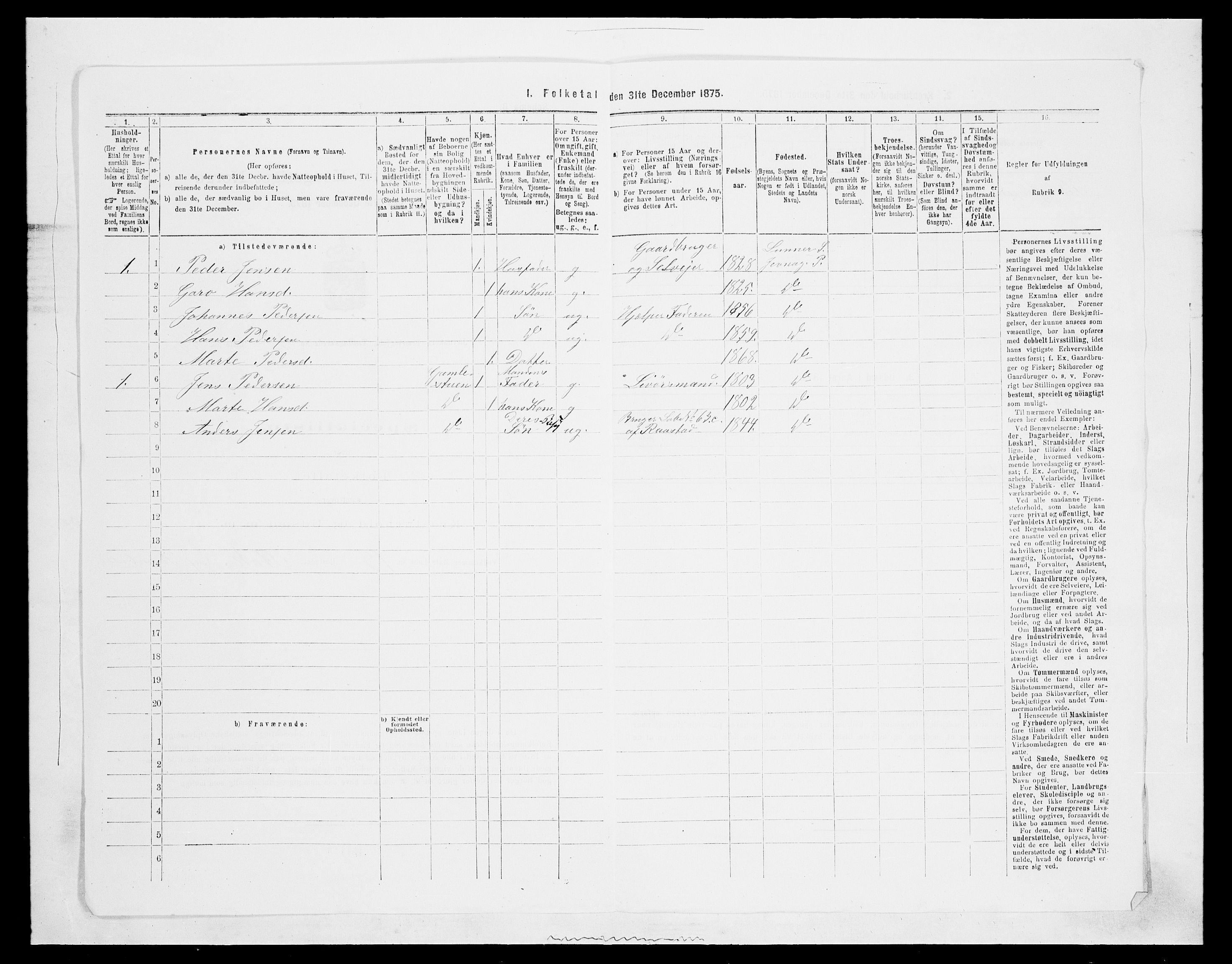 SAH, Folketelling 1875 for 0532P Jevnaker prestegjeld, 1875, s. 603