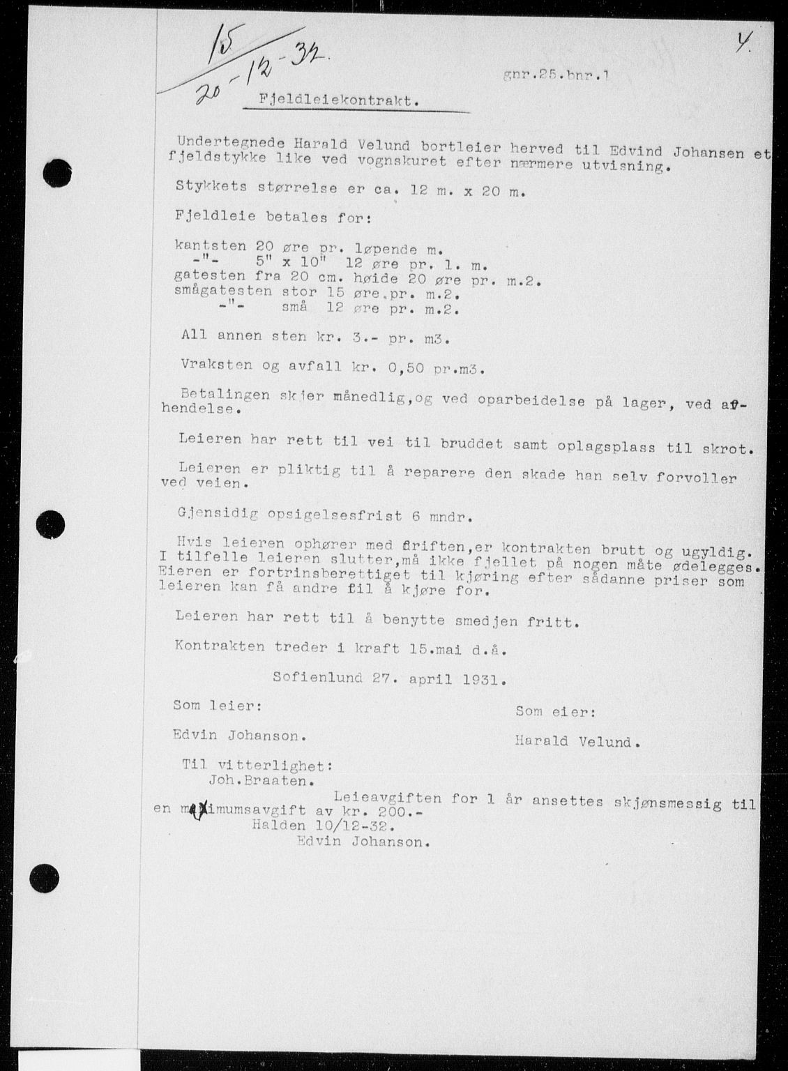 Idd og Marker sorenskriveri, SAO/A-10283/G/Gb/Gba/L0048: Pantebok nr. 48, 1932-1933, s. 4
