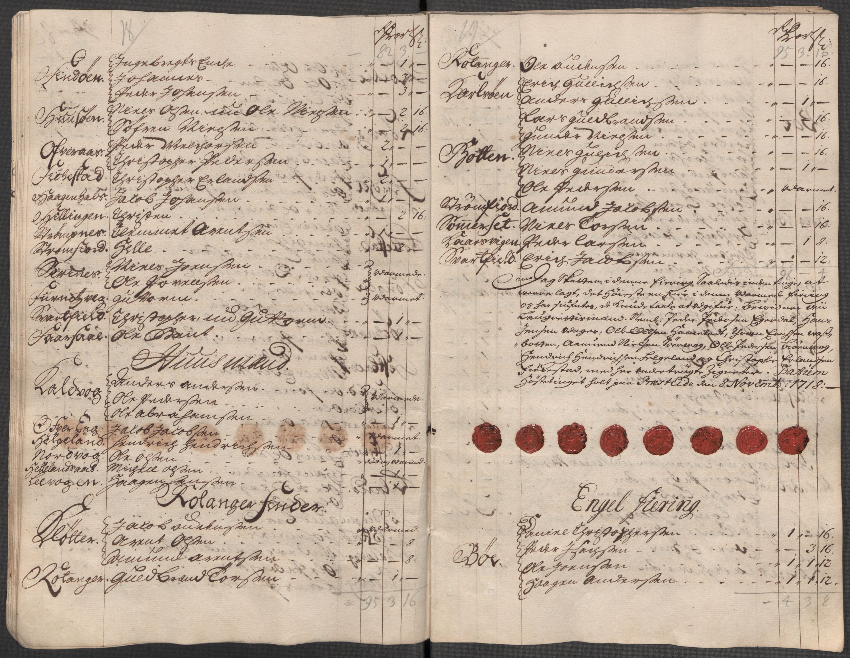 Rentekammeret inntil 1814, Reviderte regnskaper, Fogderegnskap, RA/EA-4092/R66/L4588: Fogderegnskap Salten, 1718, s. 189