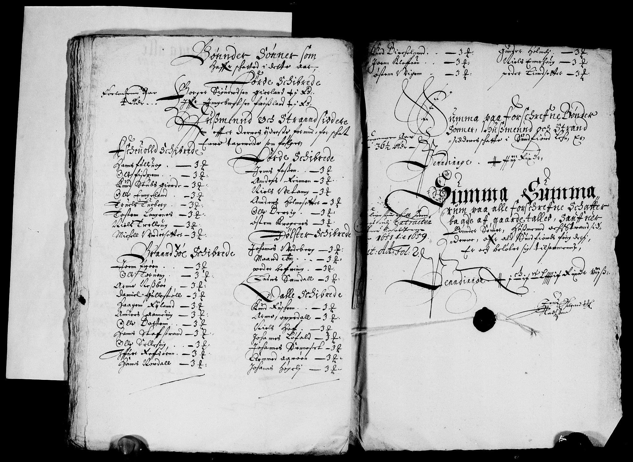 Rentekammeret inntil 1814, Reviderte regnskaper, Lensregnskaper, RA/EA-5023/R/Rb/Rbt/L0143: Bergenhus len, 1658-1659