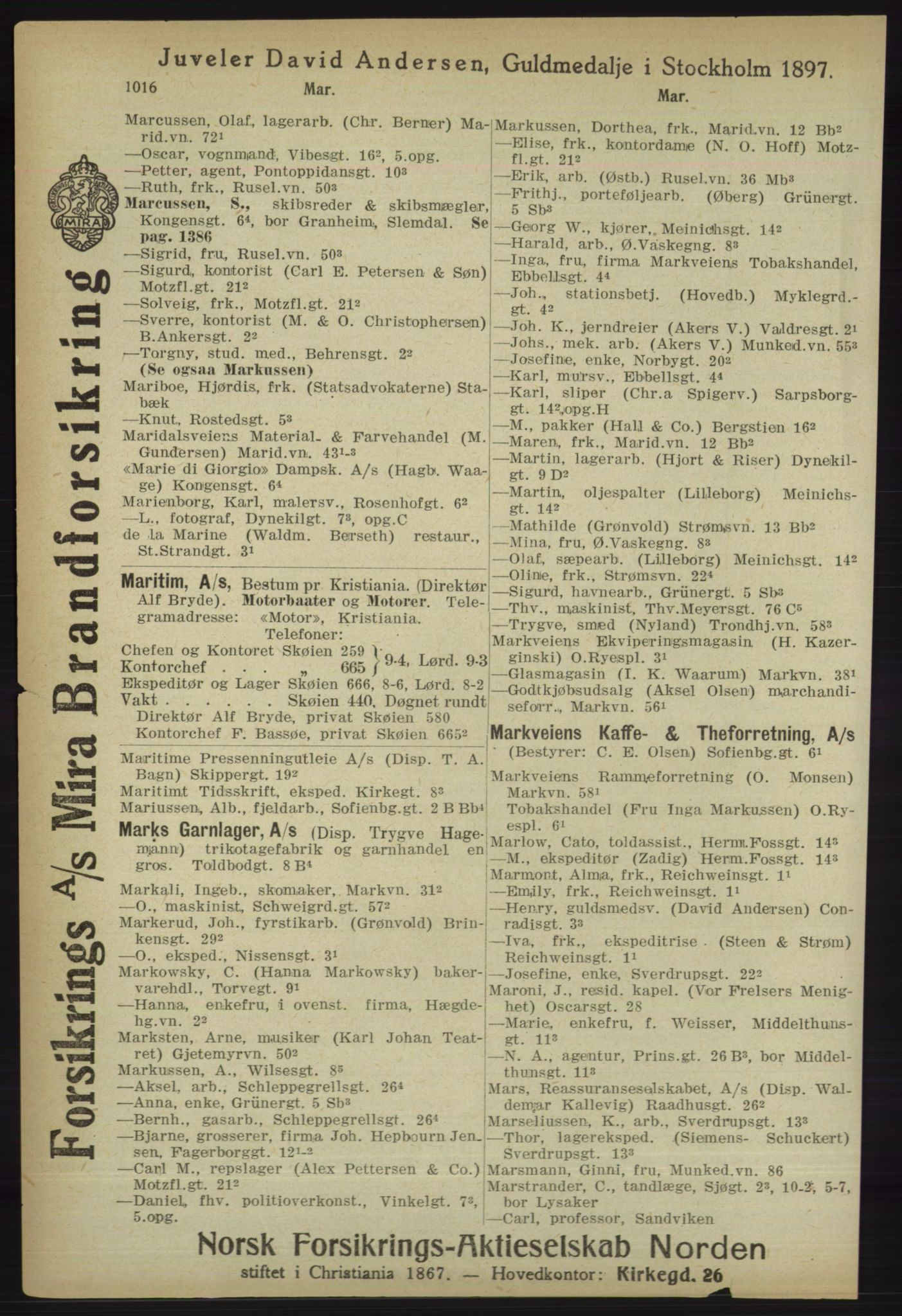 Kristiania/Oslo adressebok, PUBL/-, 1918, s. 1041