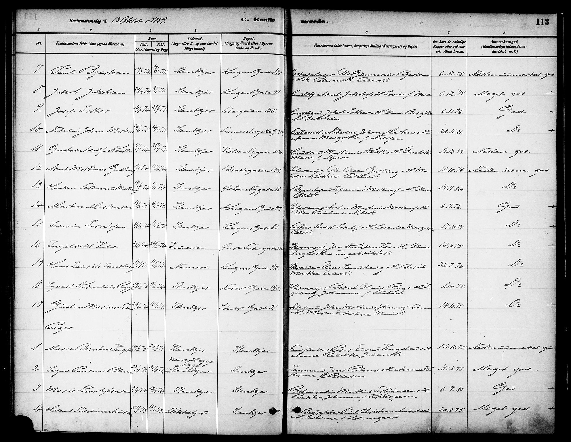 Ministerialprotokoller, klokkerbøker og fødselsregistre - Nord-Trøndelag, SAT/A-1458/739/L0371: Ministerialbok nr. 739A03, 1881-1895, s. 113