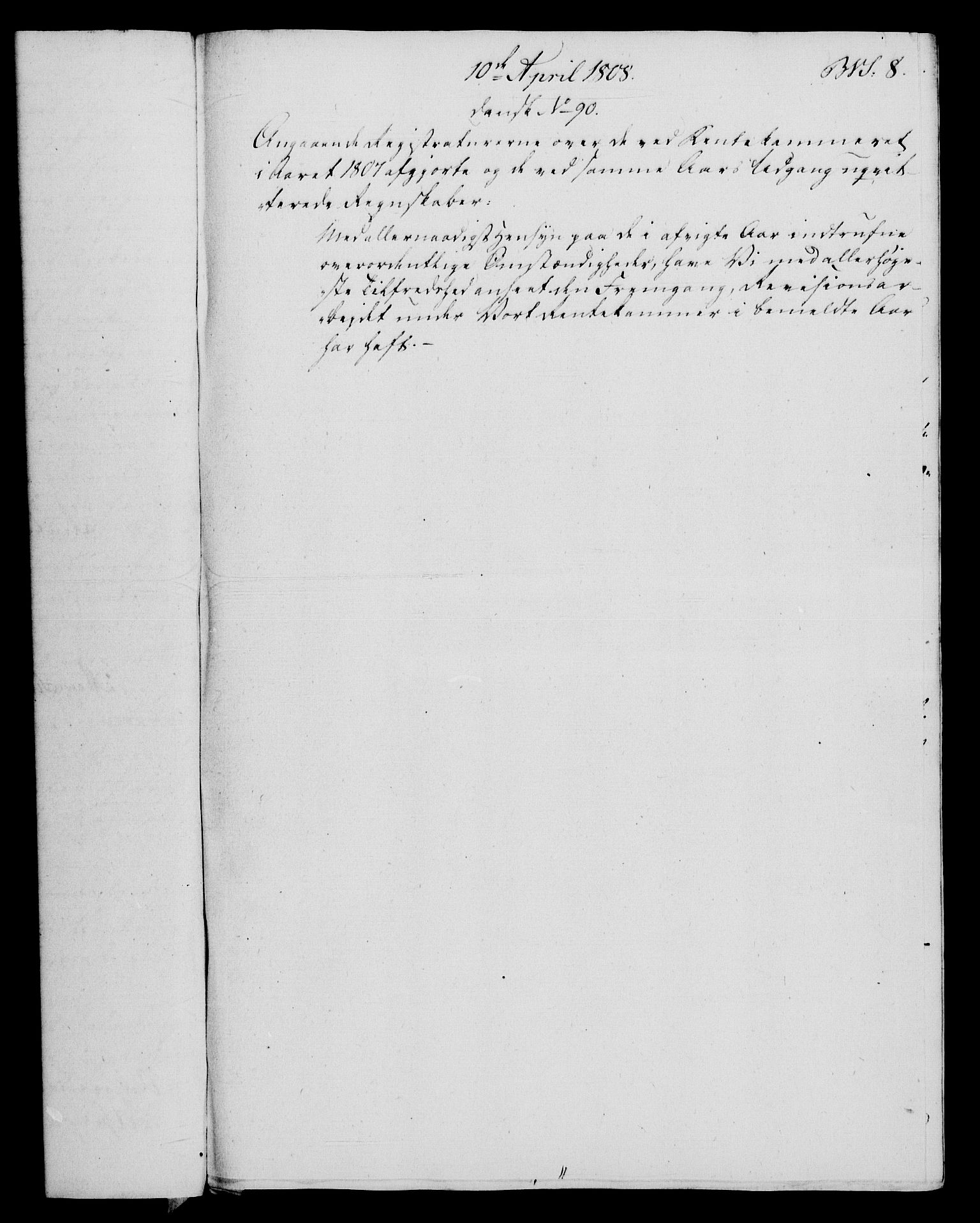 Rentekammeret, Renteskriverkontorene, AV/RA-EA-3115/M/Mf/Mfb/L0008: Relasjons- og resolusjonsprotokoll med register (merket RK 54.14), 1807-1808