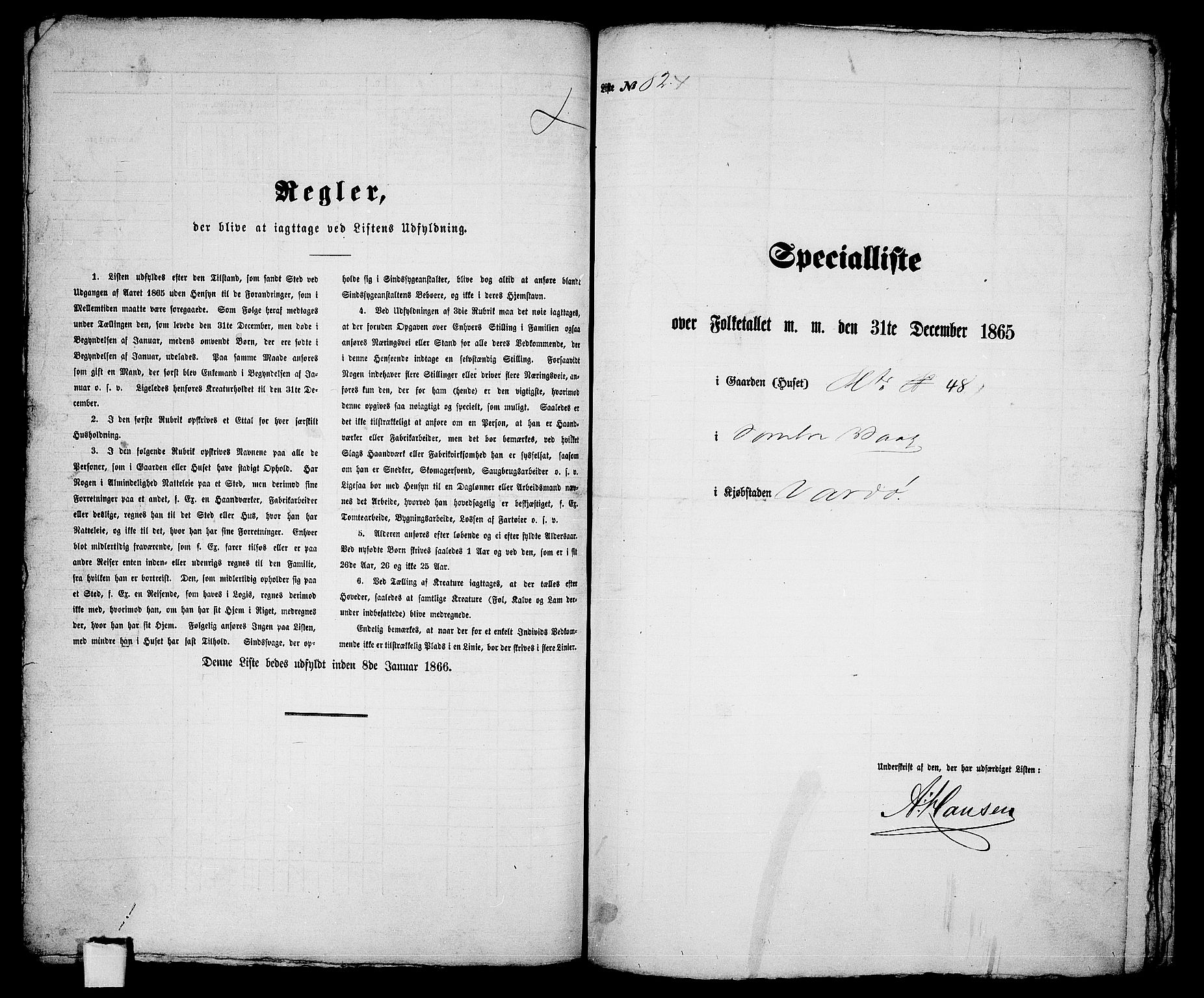 RA, Folketelling 1865 for 2002B Vardø prestegjeld, Vardø kjøpstad, 1865, s. 170