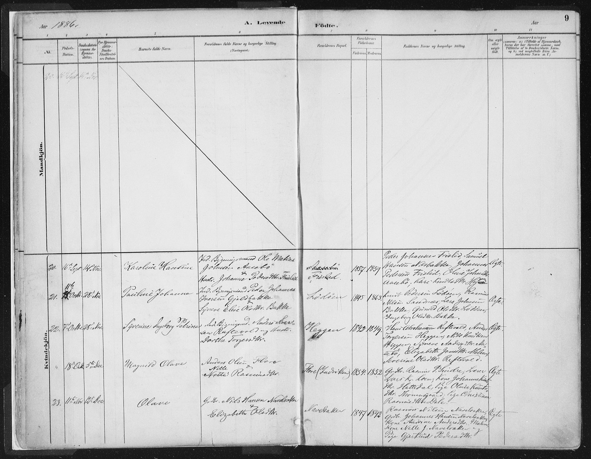Hornindal sokneprestembete, AV/SAB-A-82401/H/Haa/Haaa/L0003/0001: Ministerialbok nr. A 3A, 1887-1917, s. 9