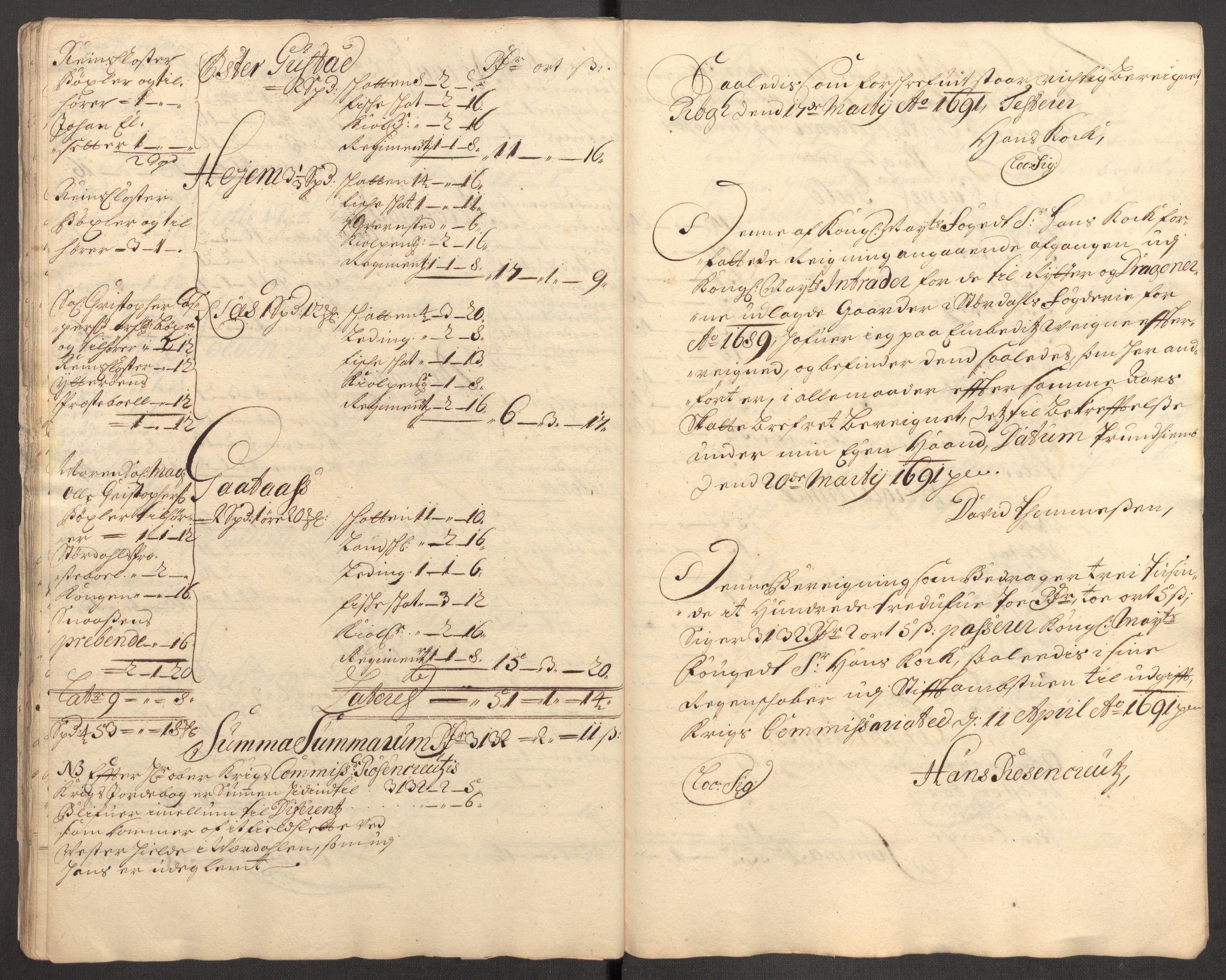 Rentekammeret inntil 1814, Reviderte regnskaper, Fogderegnskap, RA/EA-4092/R62/L4188: Fogderegnskap Stjørdal og Verdal, 1696, s. 217