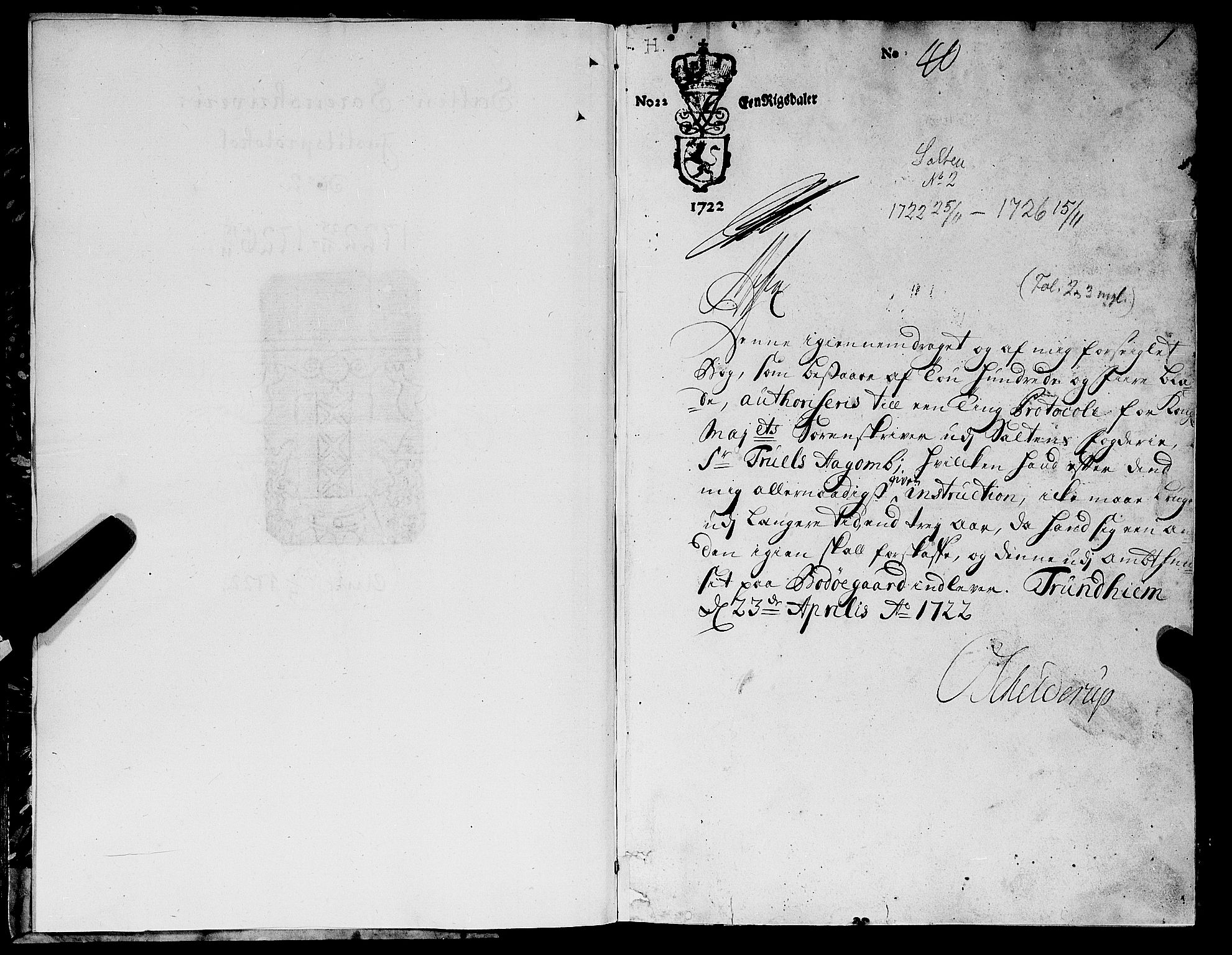 Salten sorenskriveri, SAT/A-4578/1/1/1A/L0002: Tingbok, 1719-1726