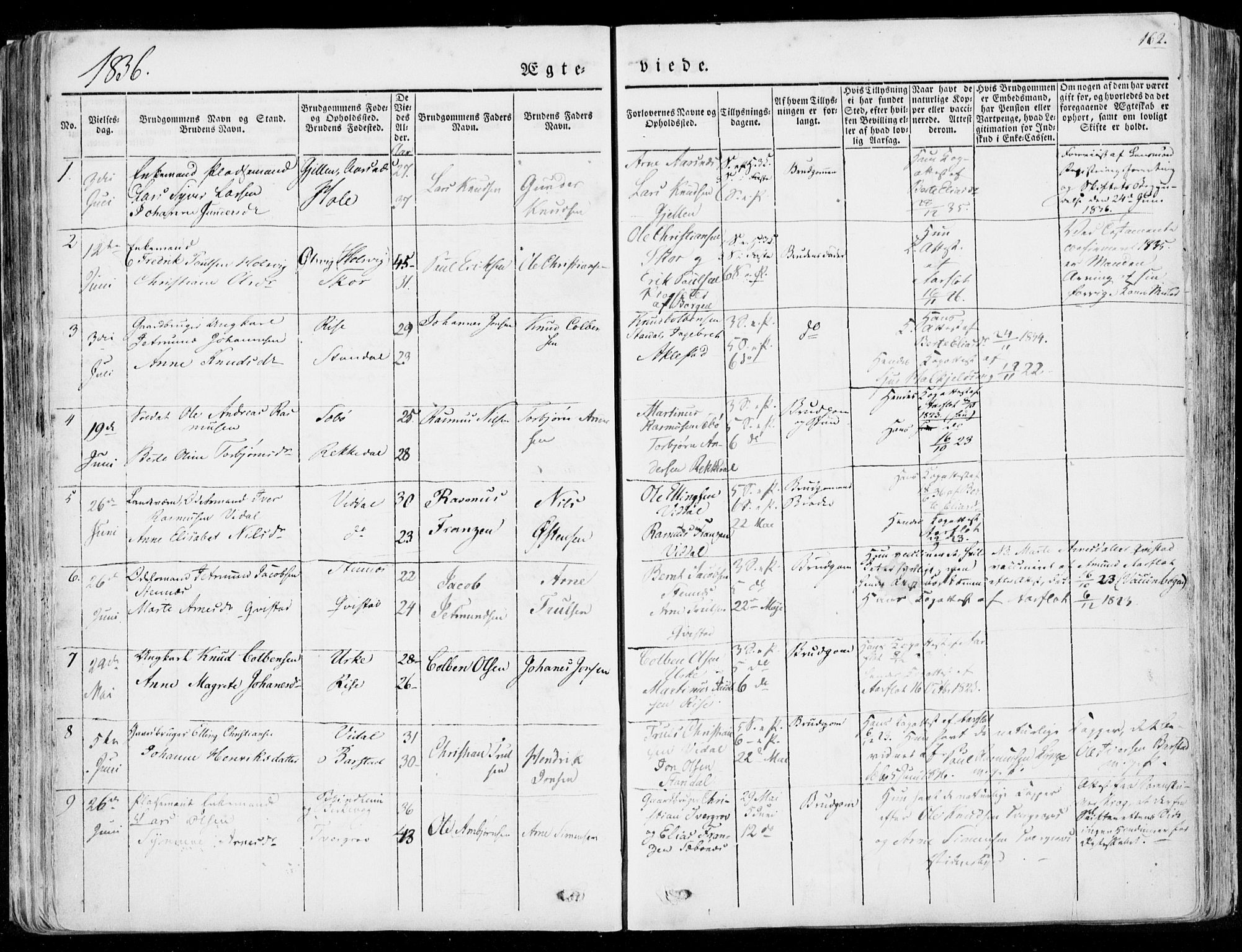 Ministerialprotokoller, klokkerbøker og fødselsregistre - Møre og Romsdal, AV/SAT-A-1454/515/L0208: Ministerialbok nr. 515A04, 1830-1846, s. 162