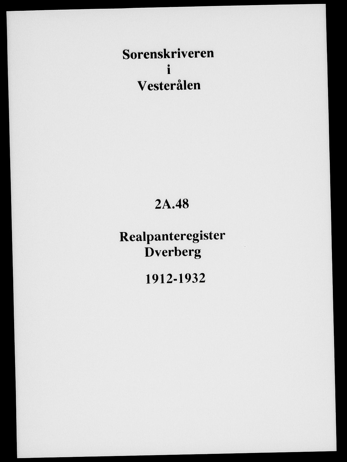 Vesterålen sorenskriveri, SAT/A-4180/1/2/2A/L0048: Panteregister nr. 48, 1912-1932