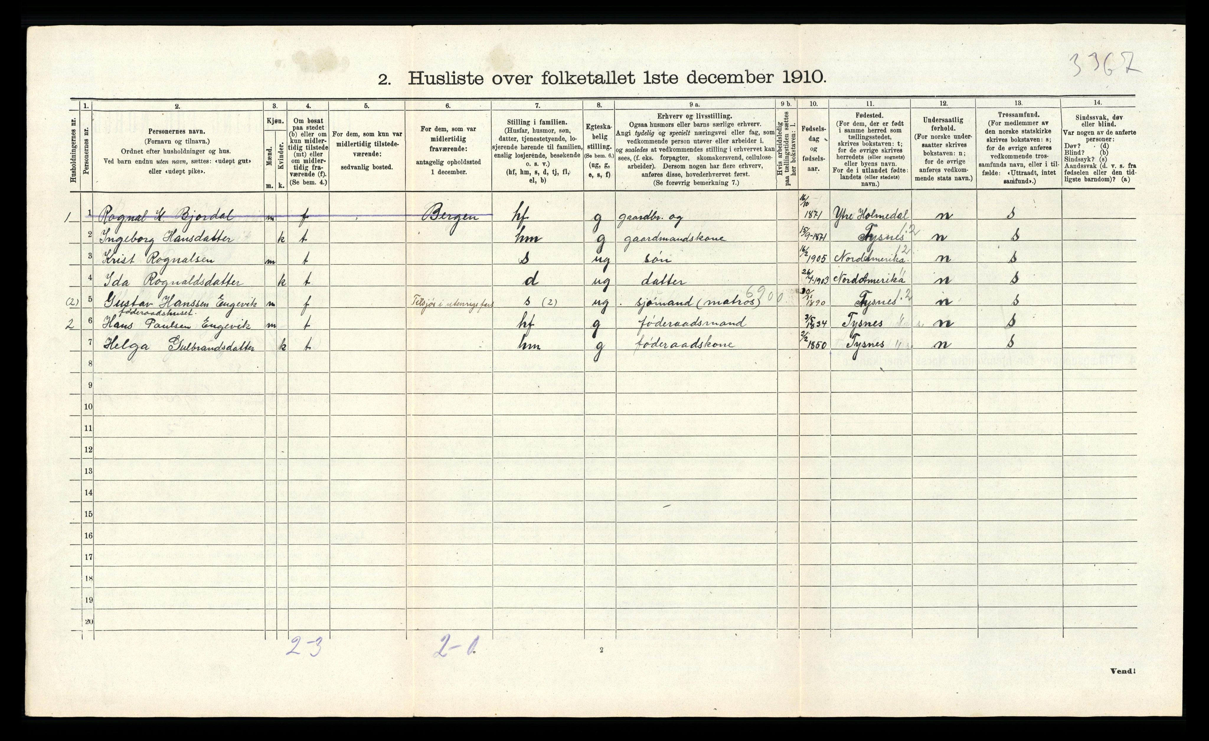 RA, Folketelling 1910 for 1222 Fitjar herred, 1910, s. 924