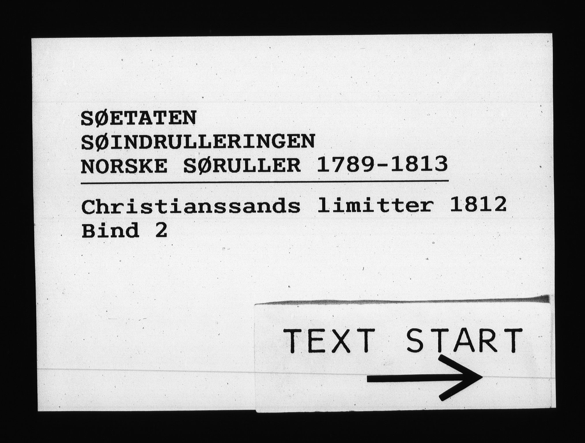 Sjøetaten, RA/EA-3110/F/L0108: Kristiansand limitter, bind 2, 1812