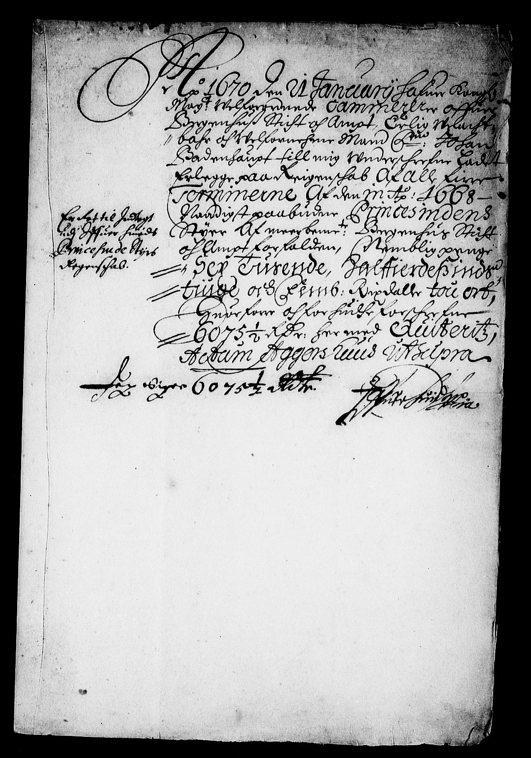 Rentekammeret inntil 1814, Reviderte regnskaper, Stiftamtstueregnskaper, Bergen stiftamt, AV/RA-EA-6043/R/Rc/L0034: Bergen stiftamt, 1664-1672