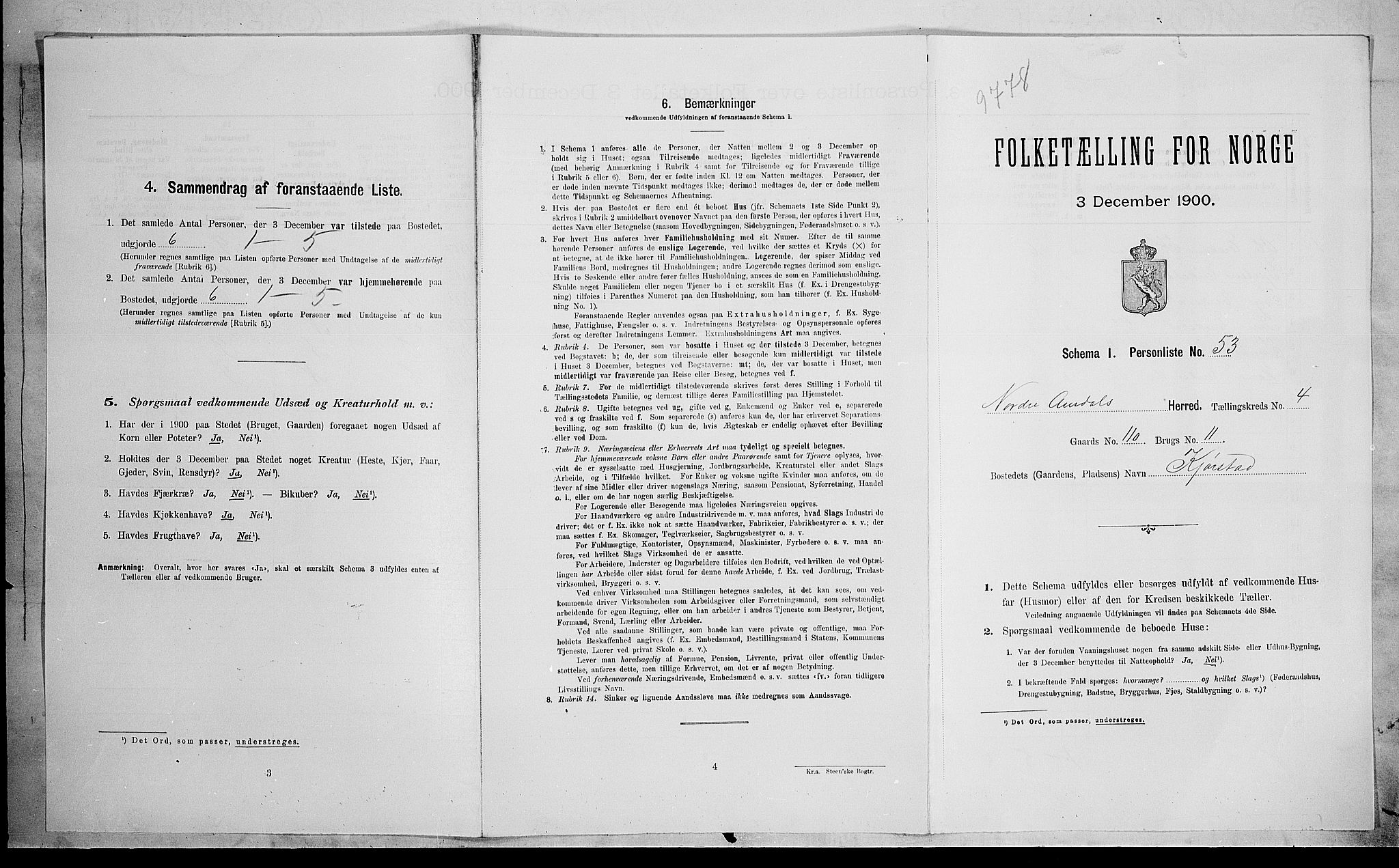 SAH, Folketelling 1900 for 0542 Nord-Aurdal herred, 1900, s. 584