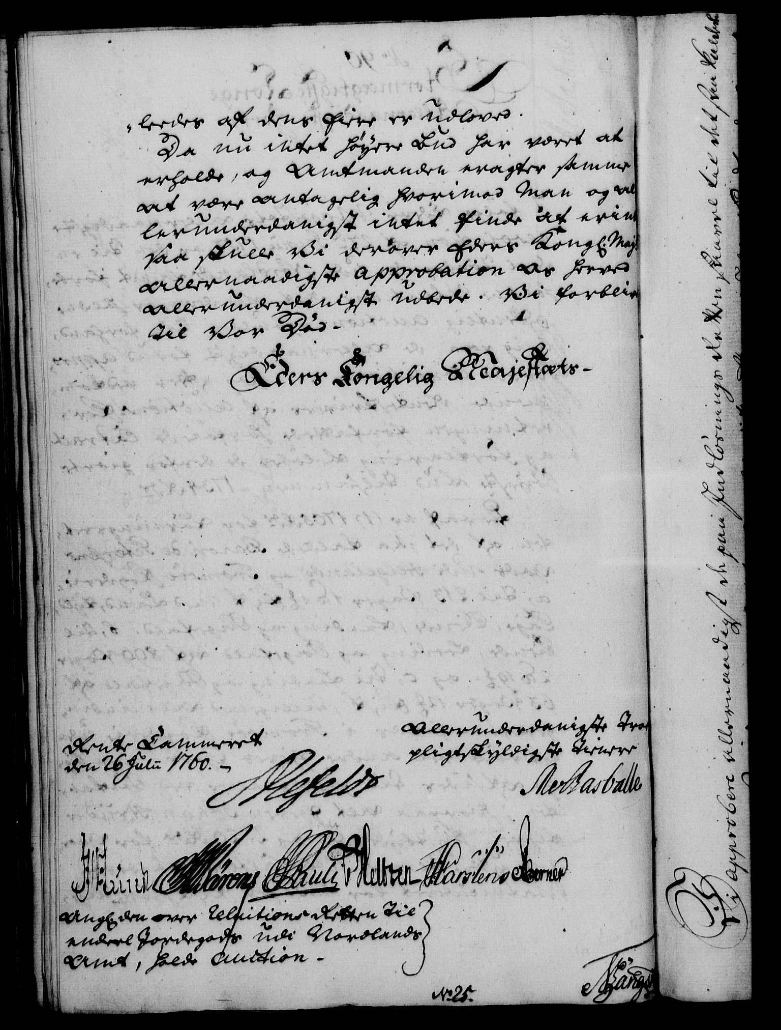 Rentekammeret, Kammerkanselliet, RA/EA-3111/G/Gf/Gfa/L0042: Norsk relasjons- og resolusjonsprotokoll (merket RK 52.42), 1760, s. 325