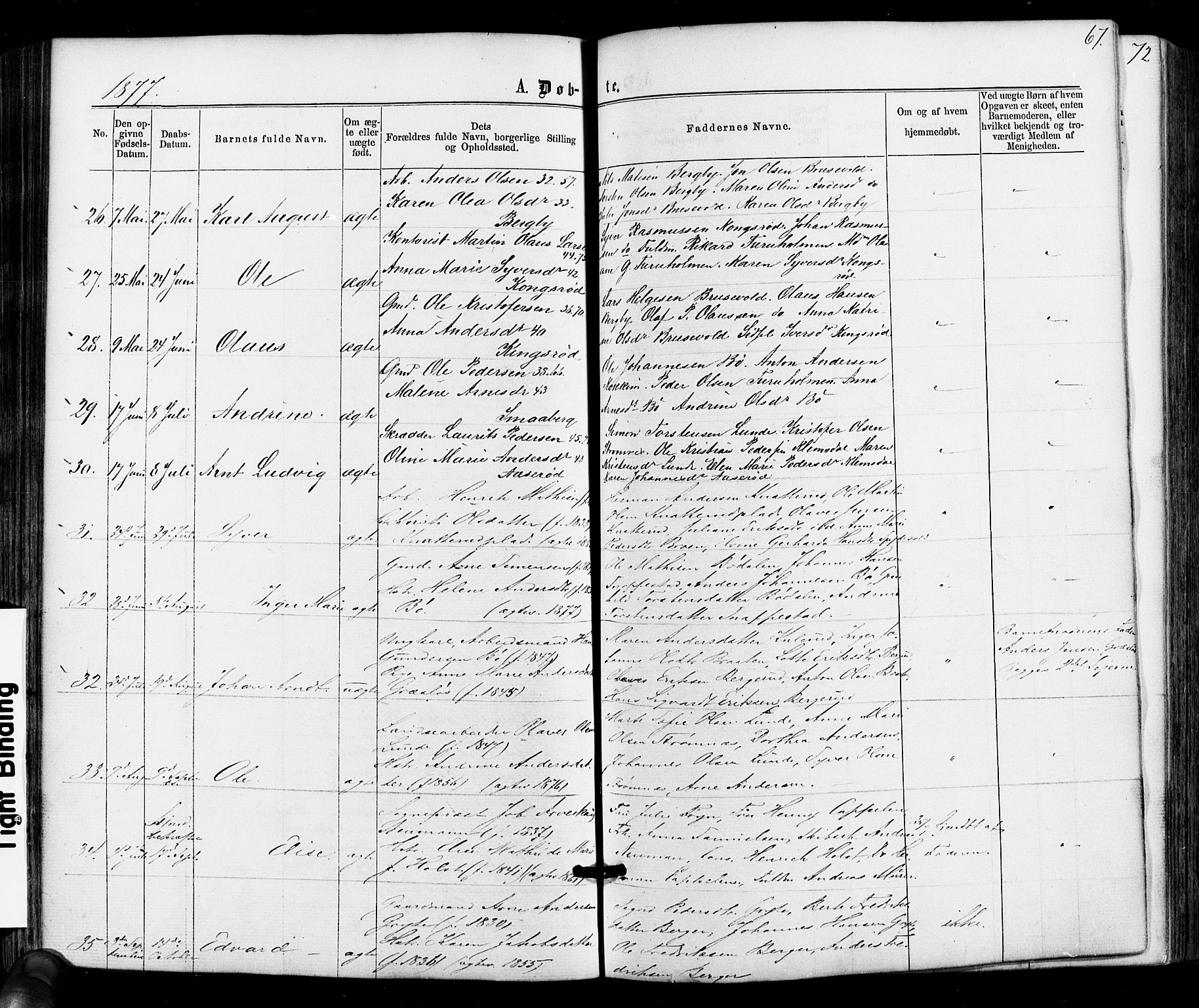 Varteig prestekontor Kirkebøker, AV/SAO-A-10447a/F/Fa/L0001: Ministerialbok nr. 1, 1861-1877, s. 67