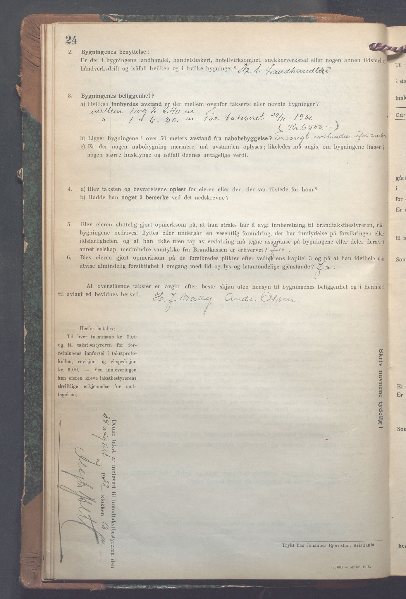 Lensmennene i Aker, OBA/A-10133/F/Fa/L0022: Branntakstprotokoll, 1922-1949, s. 24