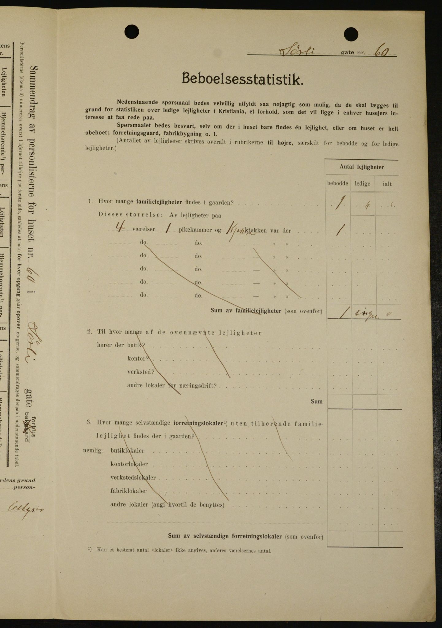 OBA, Kommunal folketelling 1.2.1909 for Kristiania kjøpstad, 1909, s. 96836