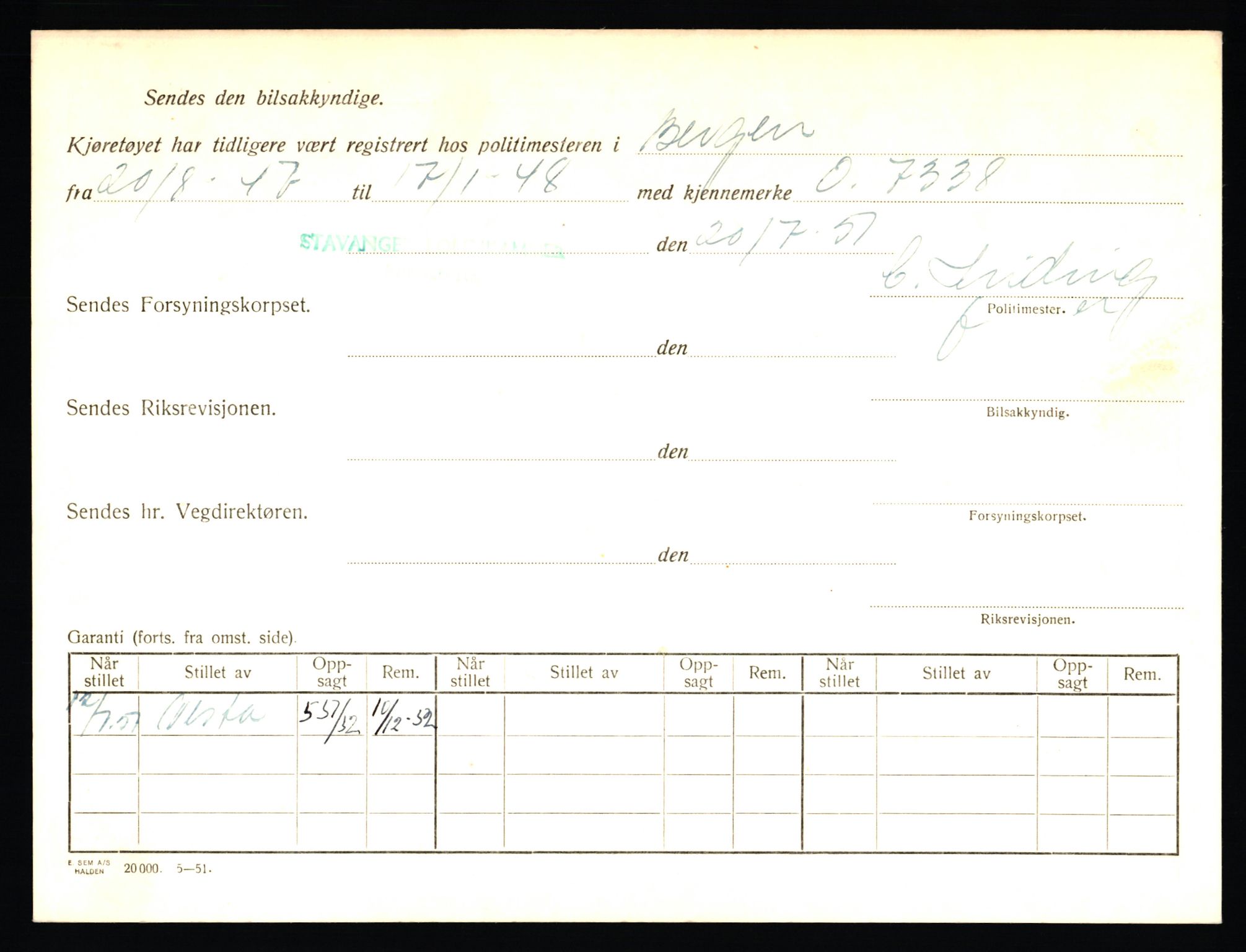 Stavanger trafikkstasjon, AV/SAST-A-101942/0/F/L0004: L-1000 - L-1349, 1930-1971, s. 1642