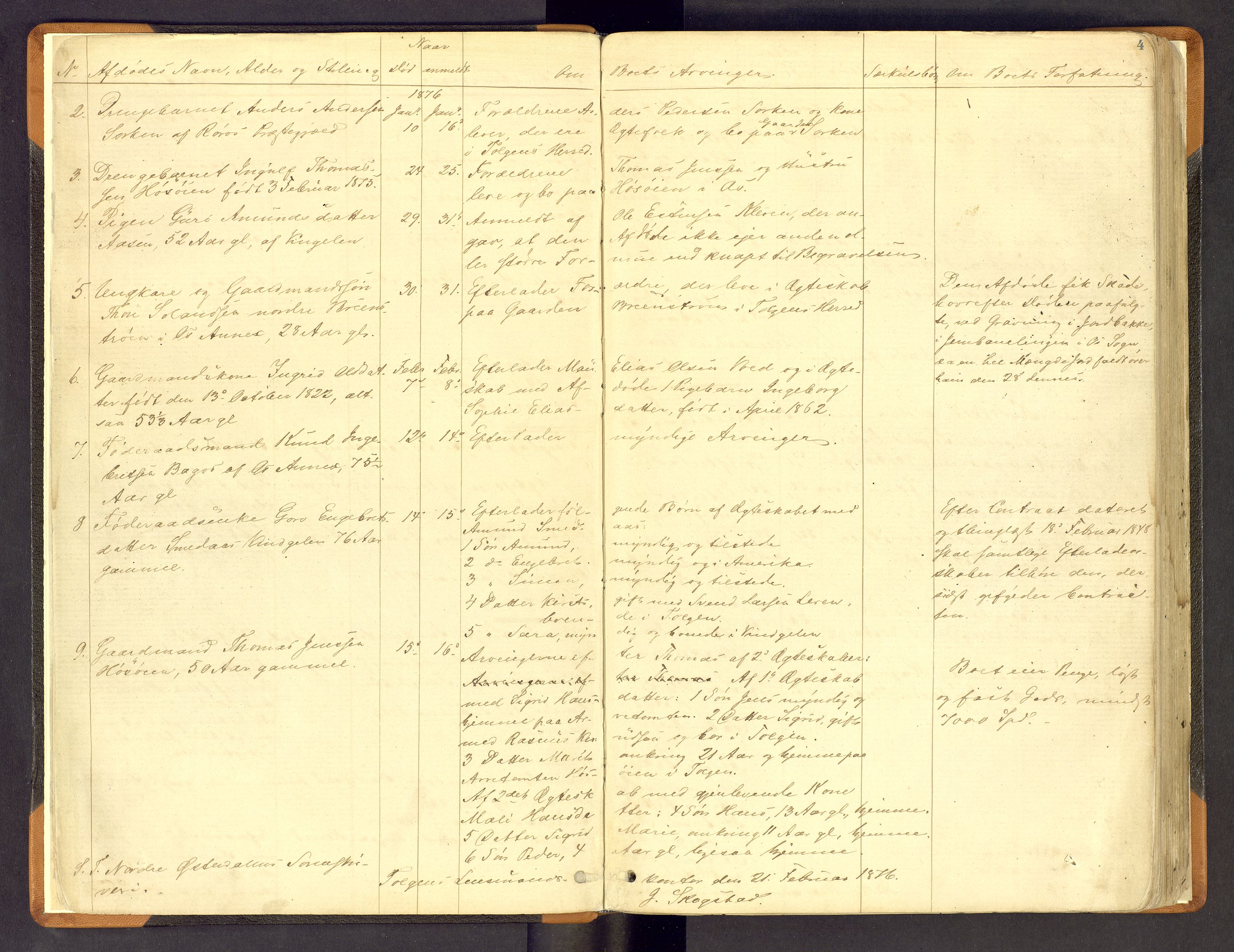 Nord-Østerdal tingrett, SAH/TING-020/H/Hi/L0002/0002: Forskjellig vedrørende tinglysing / Korrigering av grunnboka hvor hjemmelshaver mangler, er død m.v., 1875-1886, s. 4