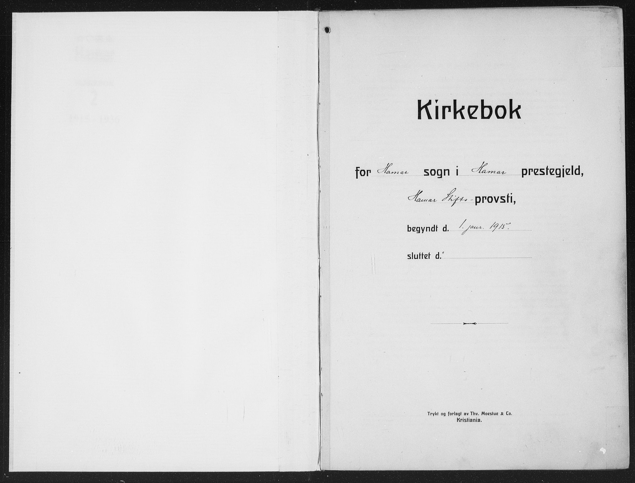 Hamar prestekontor, SAH/DOMPH-002/H/Ha/Haa/L0002: Ministerialbok nr. 2, 1915-1936